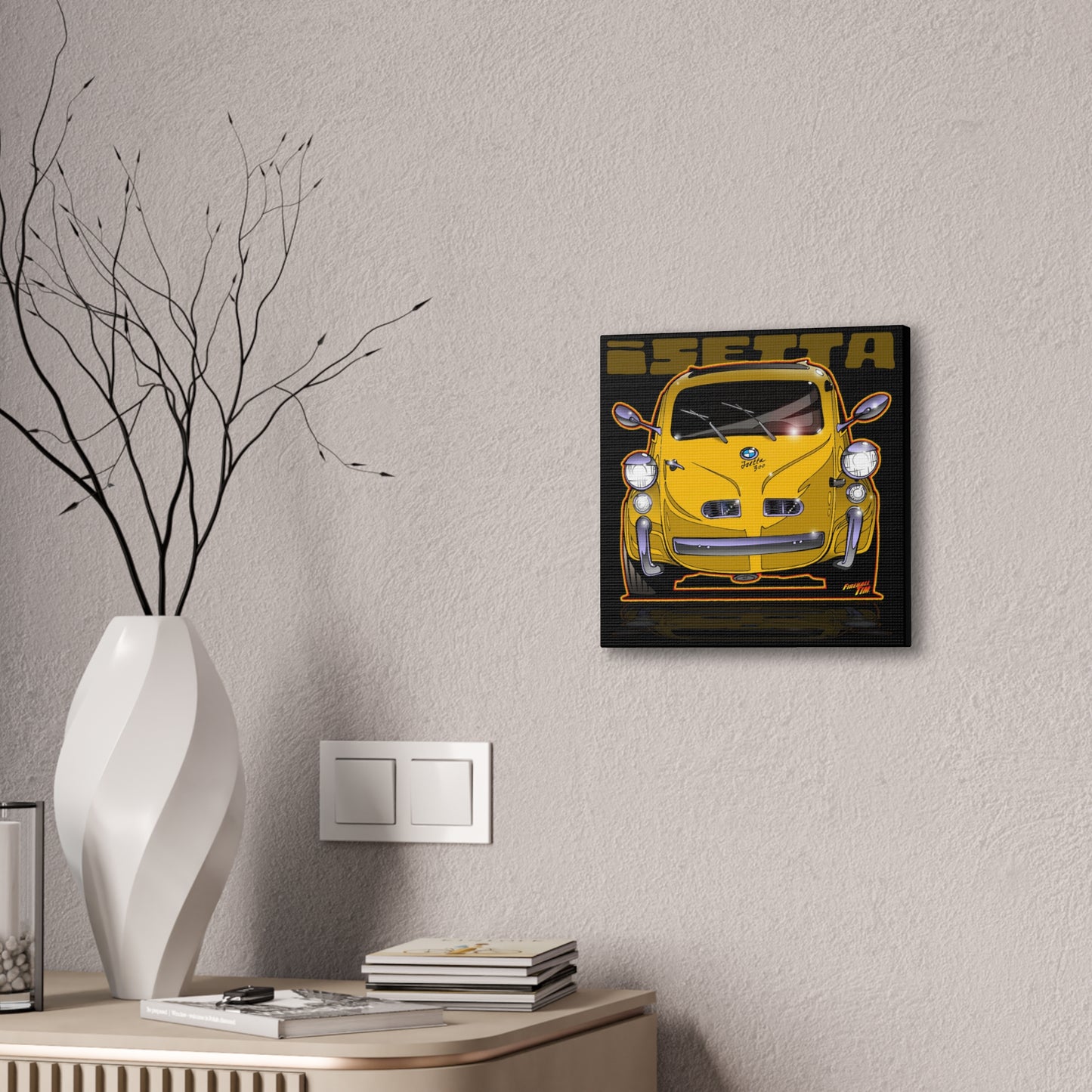 BMW ISETTA Canvas Art Wall Print - 2 Sizes