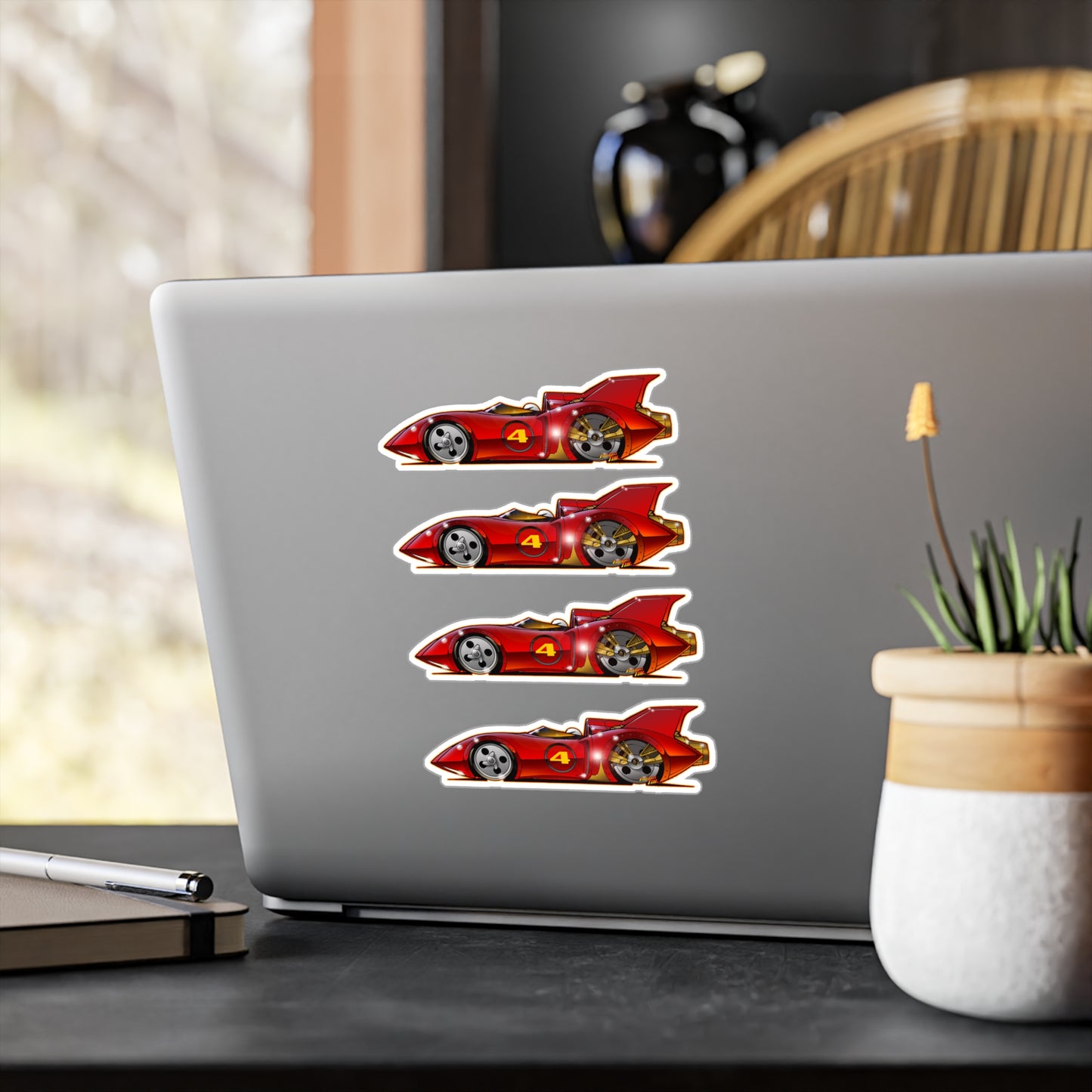 SPEED RACER MACH 4 Fireball Art Collectible Kiss-Cut Vinyl Decals Sticker