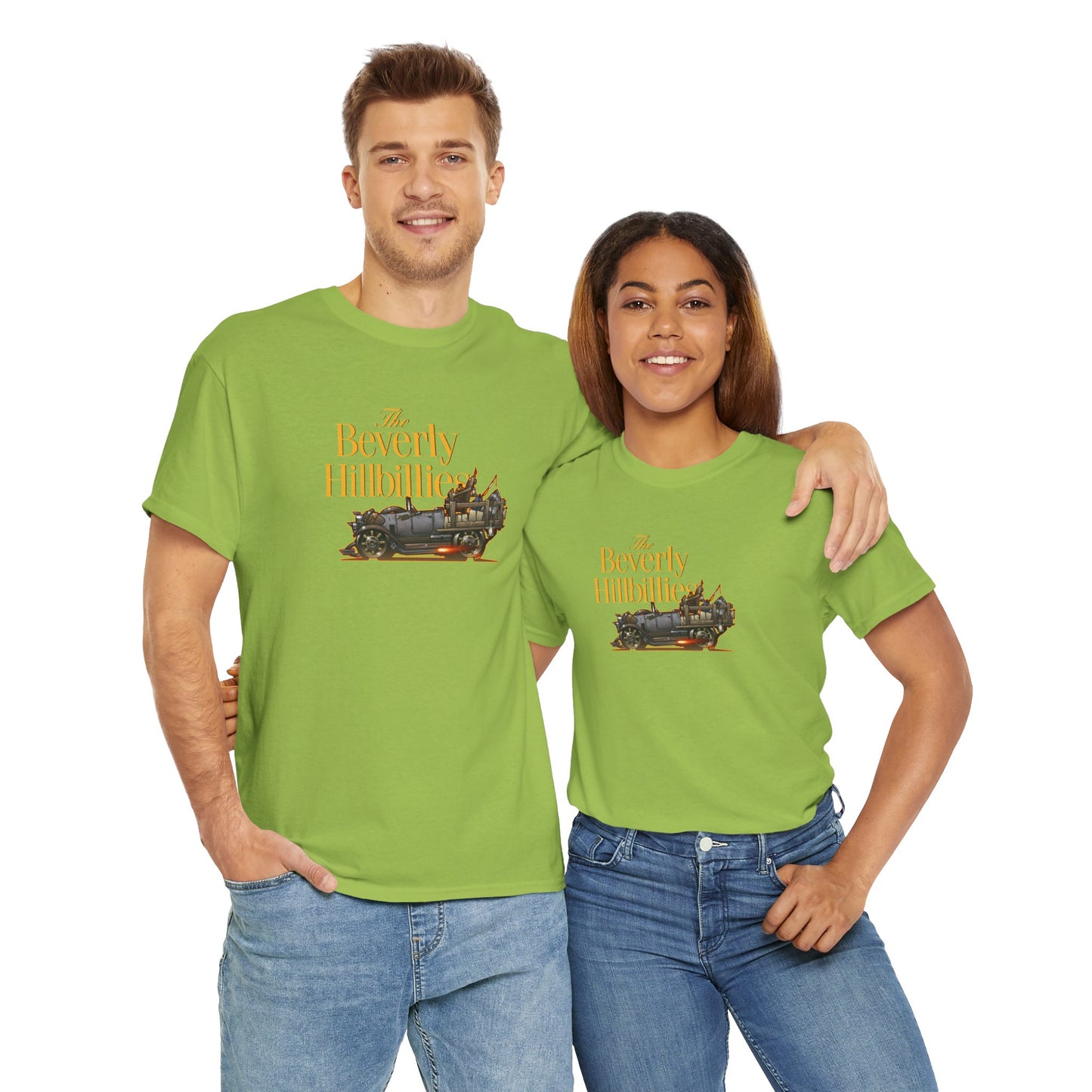THE BEVERLY HILLBILLIES TV Show Jalopy Car Unisex Heavy Cotton Tee 12 Colors