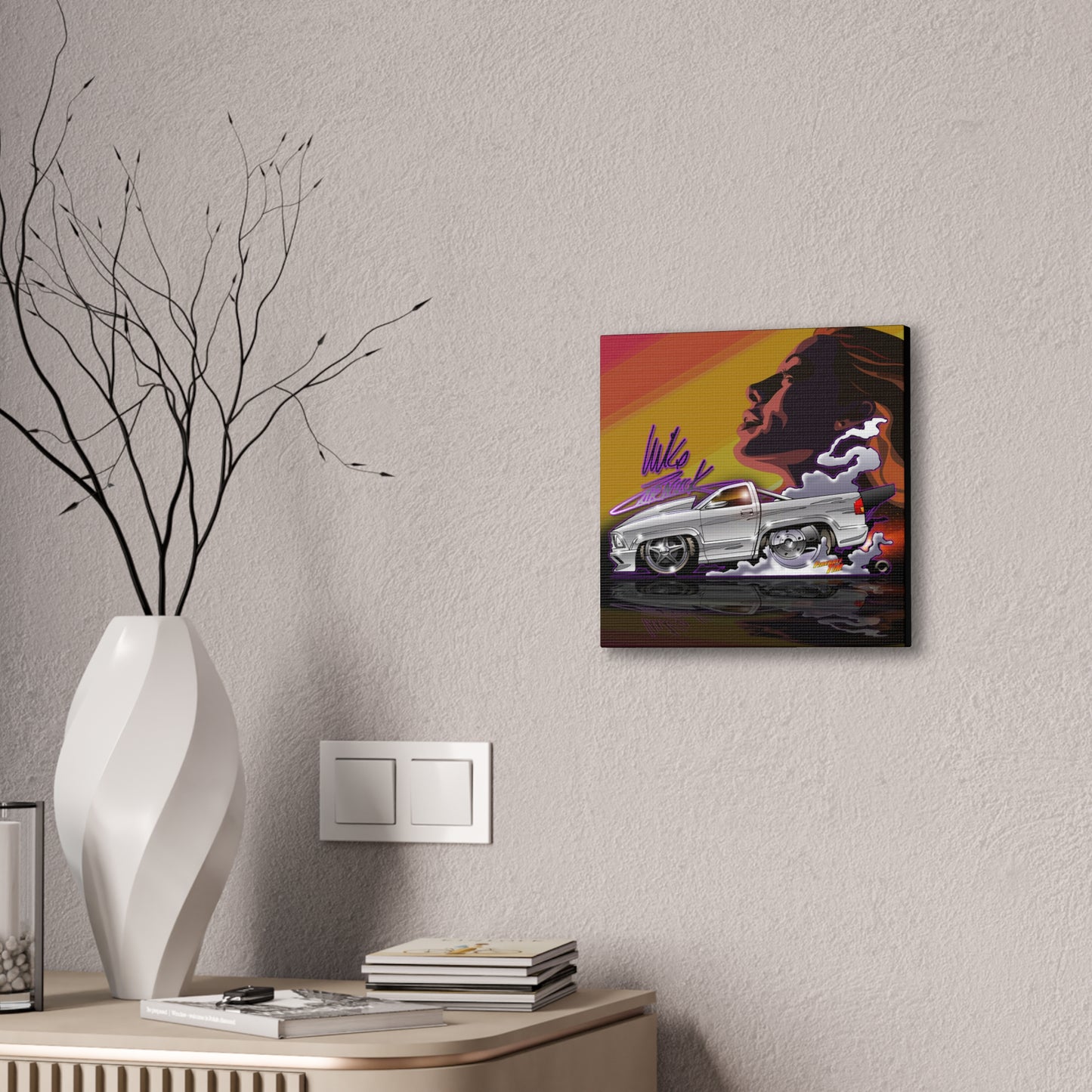 Mike Zarnock CHEVY S10 DRAGTRUCK Signature Series Canvas Art Print - 2 Sizes