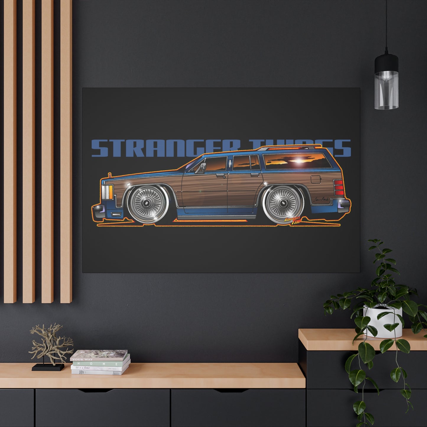 STRANGER THINGS Mercury Colony Park Wagon Collectible Canvas Art Wall Print - Multiple Sizes