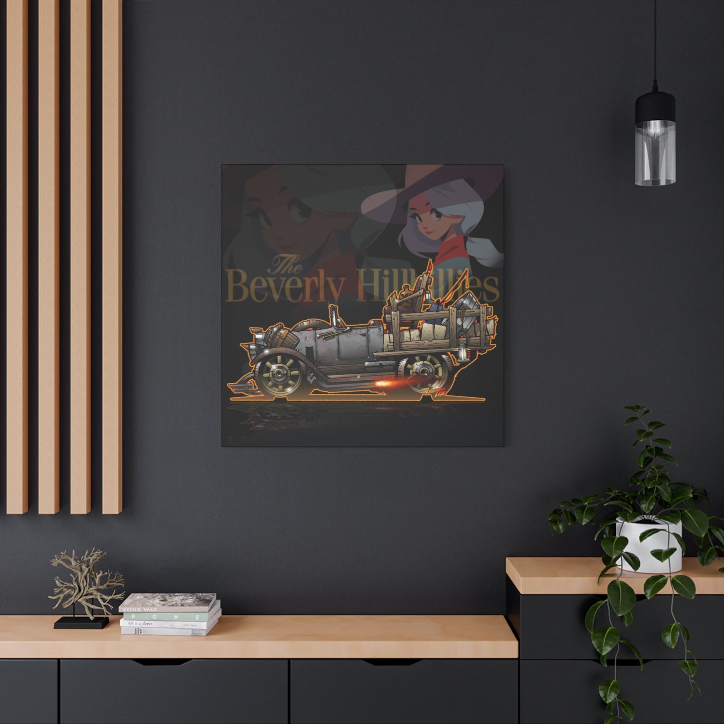 BEVERLY HILLBILLIES JALOPY Canvas Art Wall Print