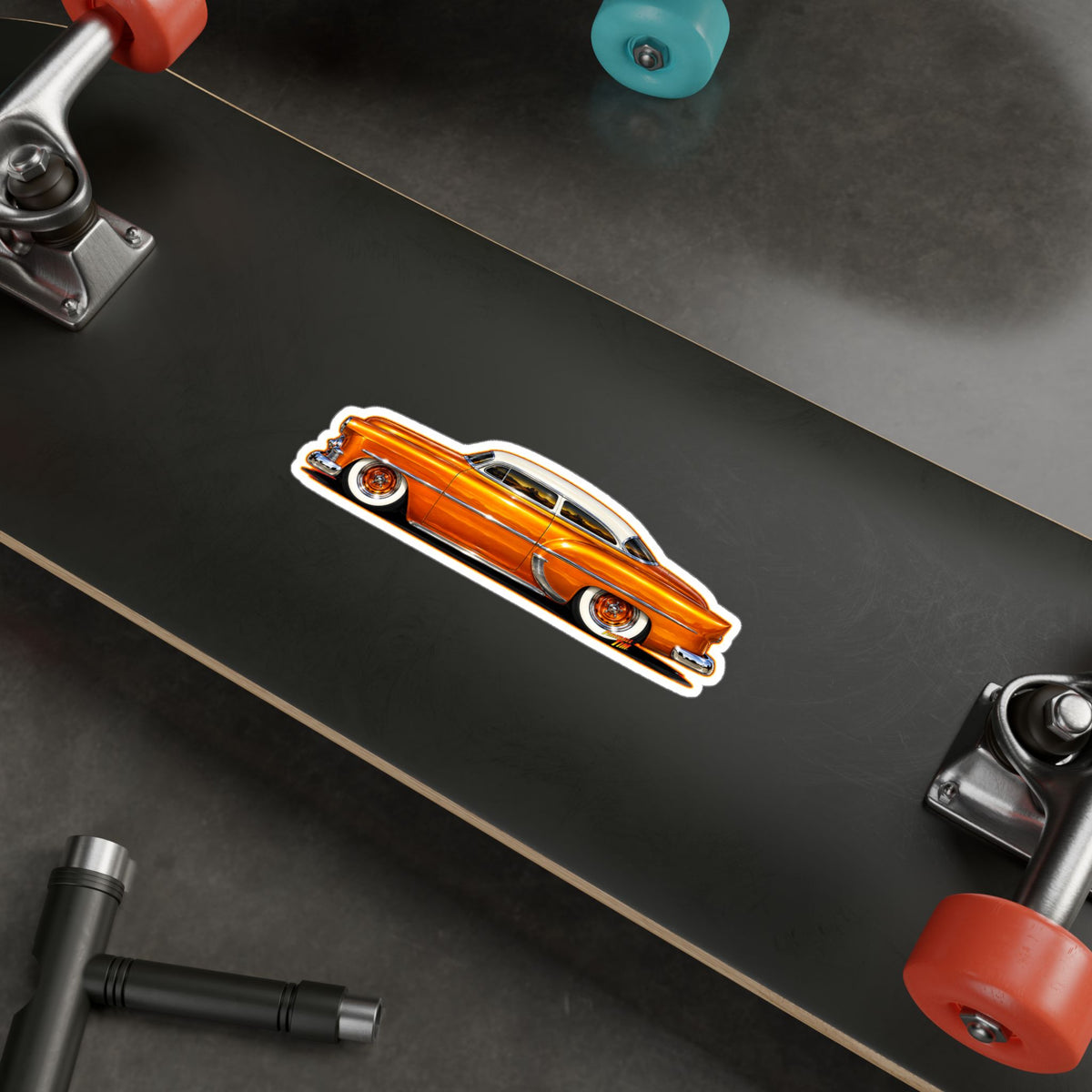 CHEVROLET KUSTOM 1953 Collectible Fireball Art Stickers in 4 Sizes