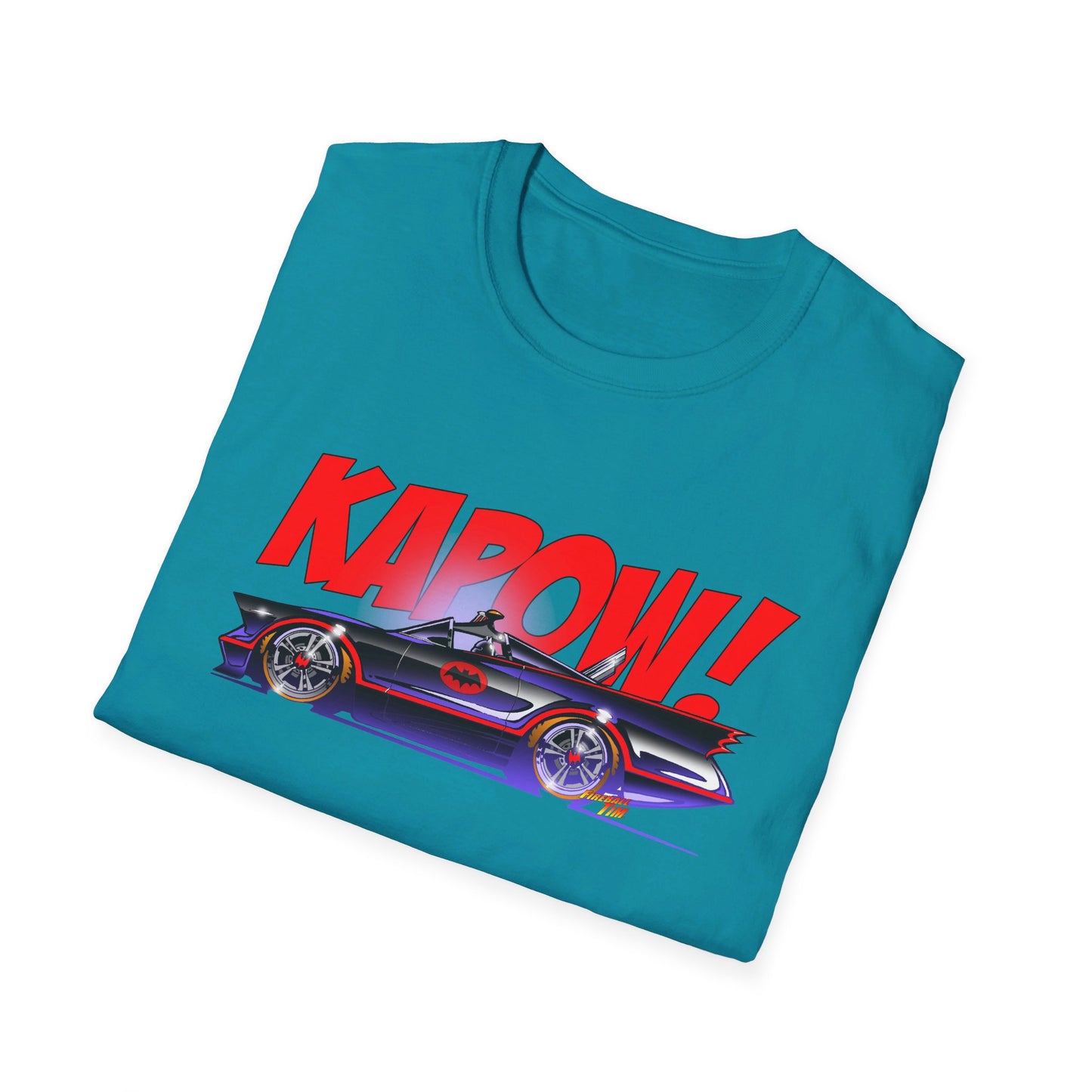 BATMOBILE 1966 KAPOW Batman TV Show Concept Art Softstyle T-Shirt 9 Colors