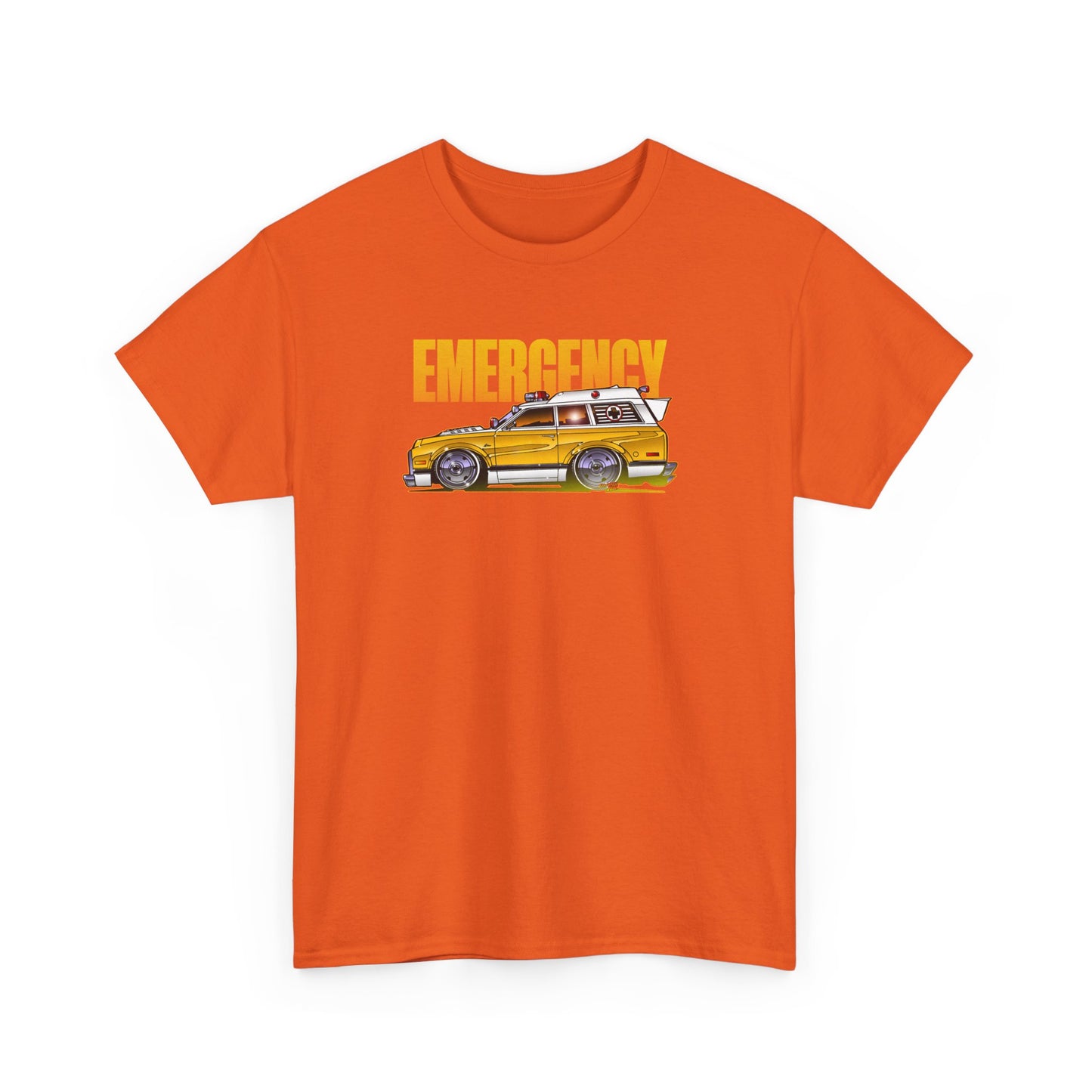 EMERGENCY TV Show 1970 Chevy Suburban AMBULANCE Concept Art Cotton Tee 11 Colors