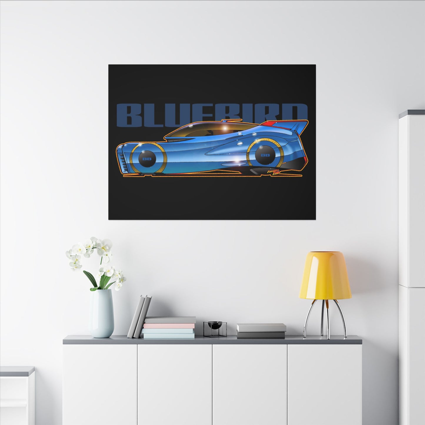BLUEBIRD FIREBALL CONCEPT Canvas Art Print - 11x14