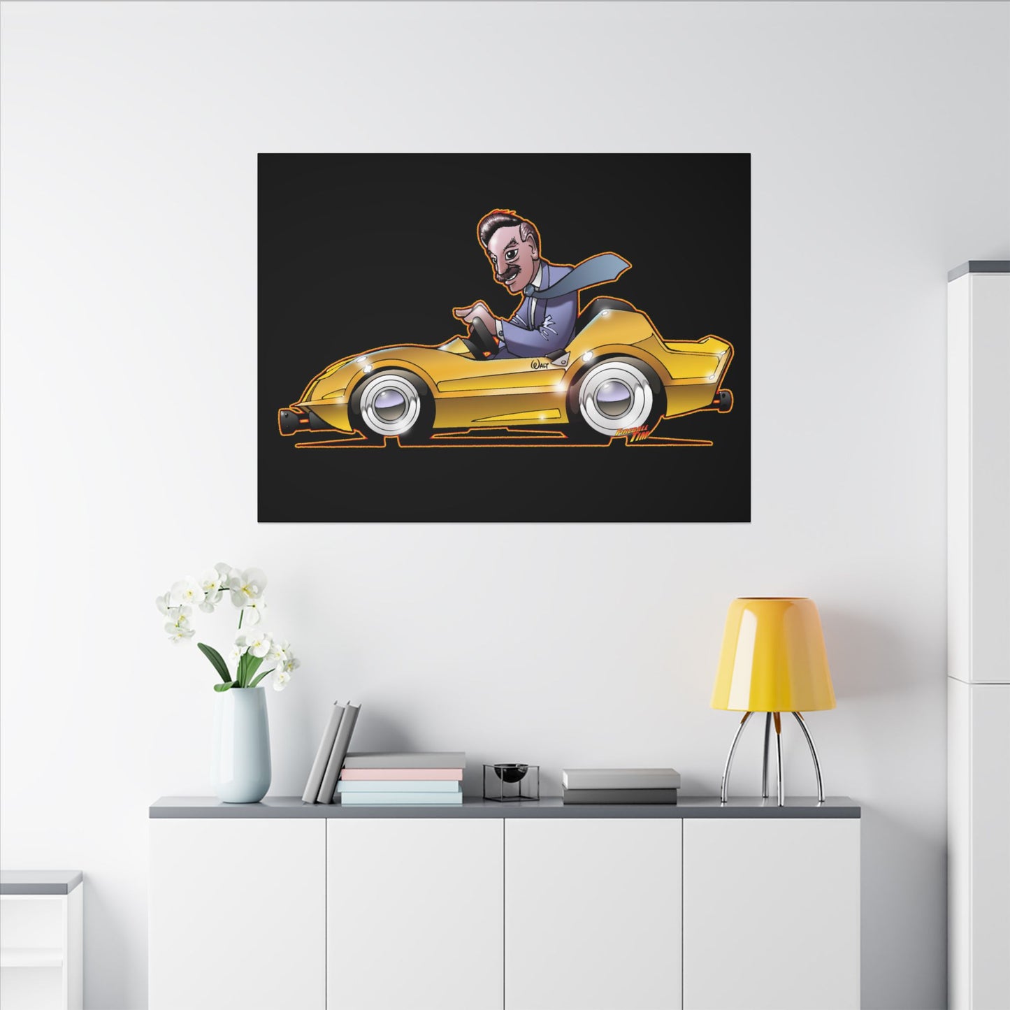 AUTOPIA CLASSIC Walt Disney Fireball Art Canvas Print