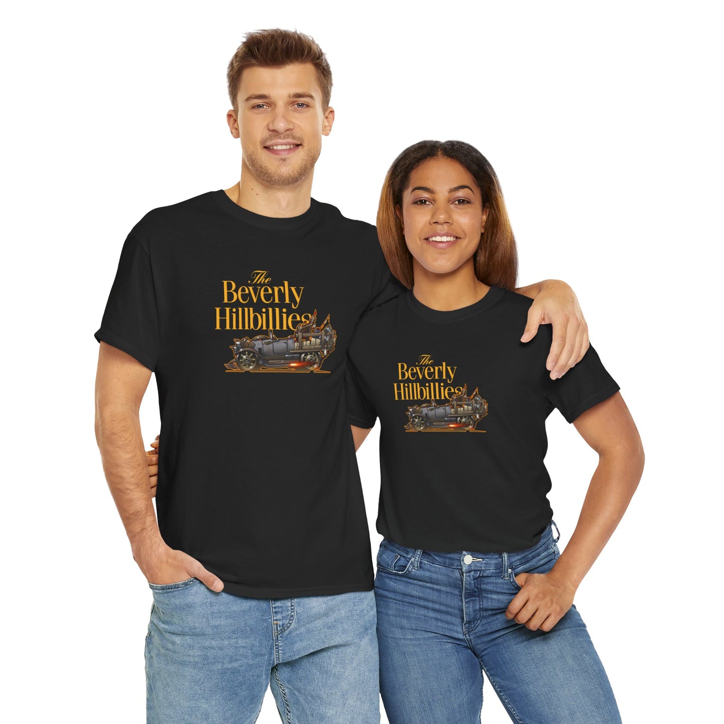 THE BEVERLY HILLBILLIES TV Show Jalopy Car Unisex Heavy Cotton Tee 12 Colors