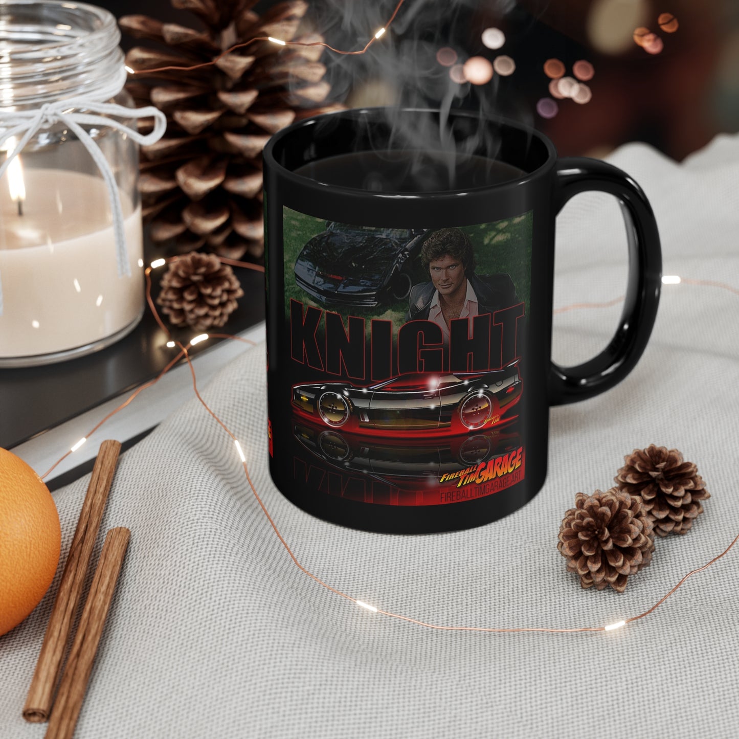 KNIGHT RIDER TV Show Garage Coffee Mug 11oz-Mug-Fireball Tim Garage