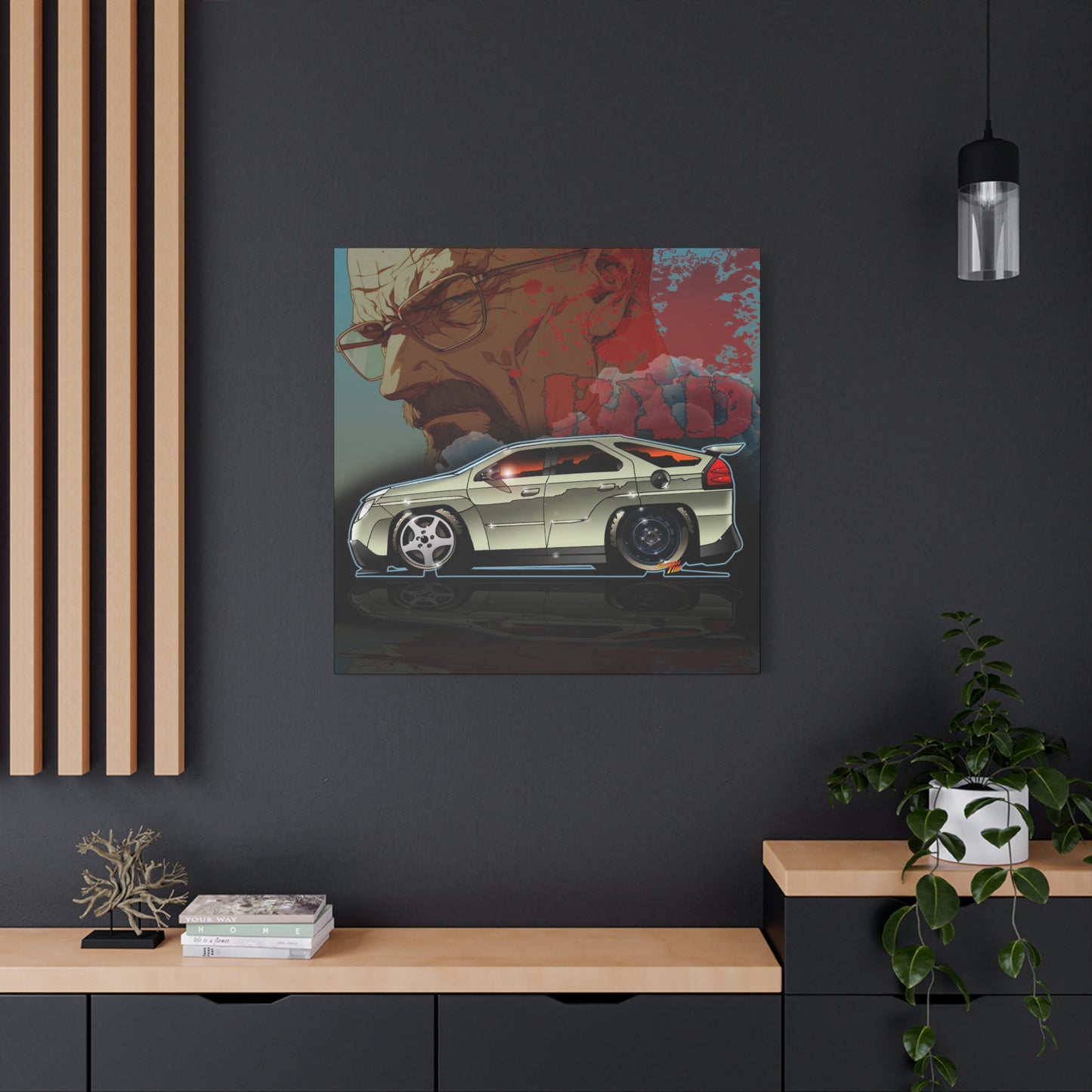 BREAKING BAD Pontiac Aztek Fireball Art Canvas Wall Print