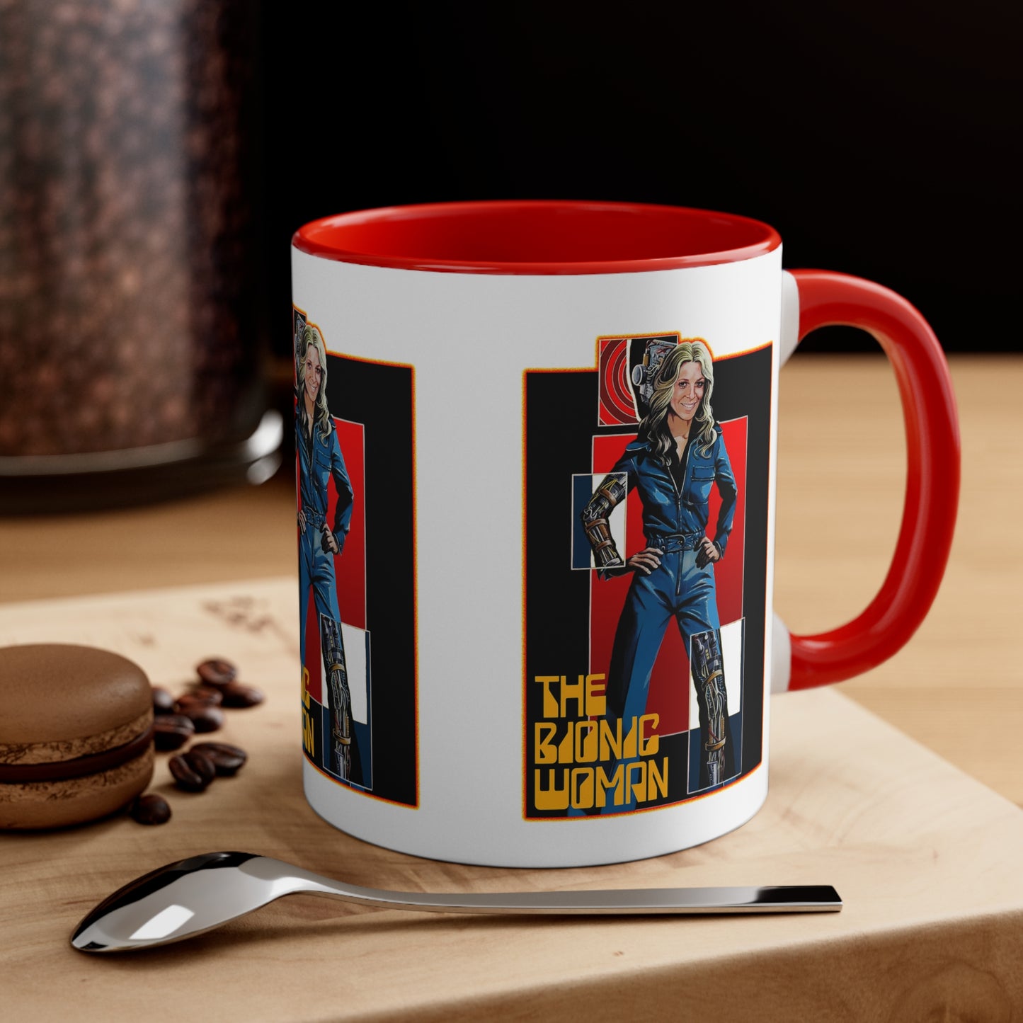 THE BIONIC WOMAN Version 1 Coffee Mug 11oz-Mug-Fireball Tim Garage