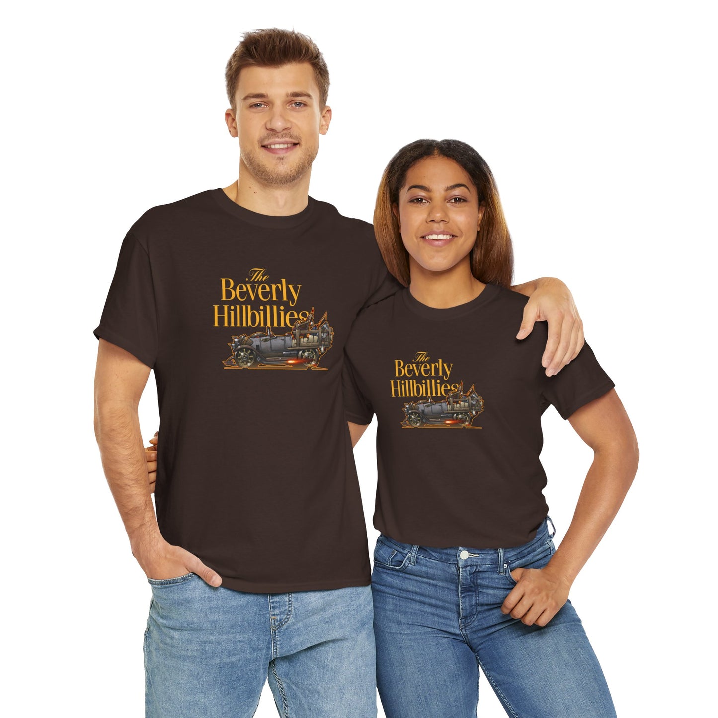 THE BEVERLY HILLBILLIES TV Show Jalopy Car Unisex Heavy Cotton Tee 12 Colors