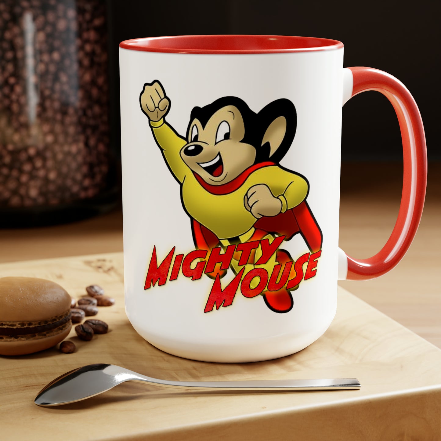 MIGHTY MOUSE Coffee Mug 15oz-Mug-Fireball Tim Garage