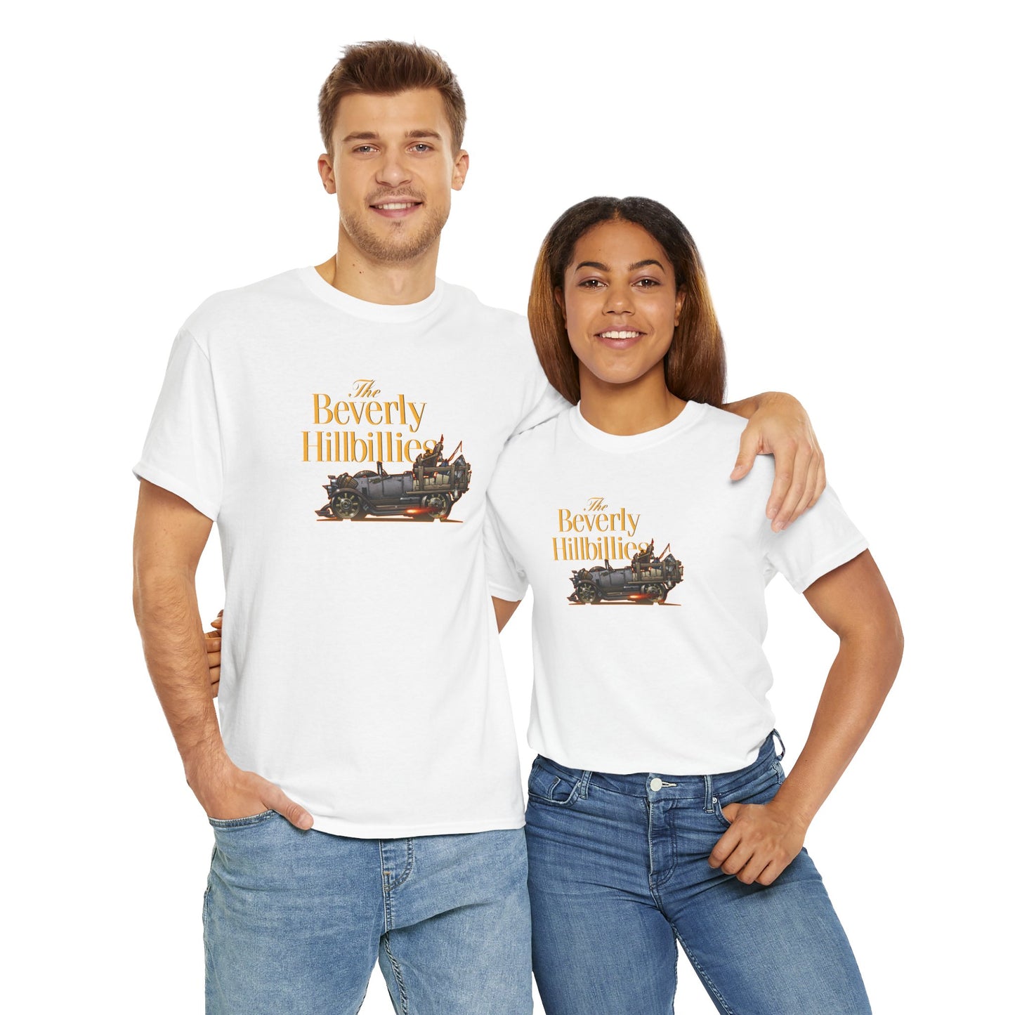 THE BEVERLY HILLBILLIES TV Show Jalopy Car Unisex Heavy Cotton Tee 12 Colors