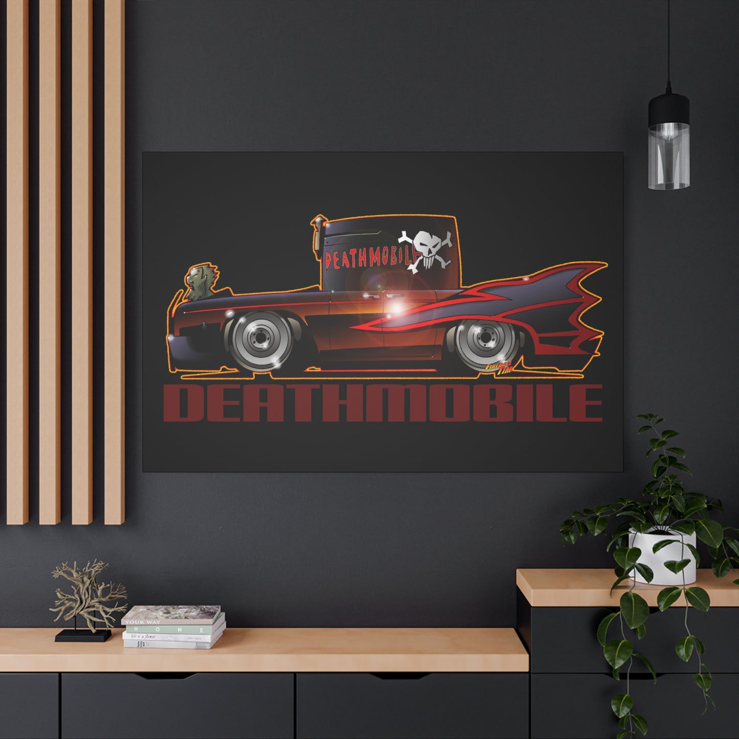 ANIMAL HOUSE DEATHMOBILE Fireball Art Canvas Wall Print