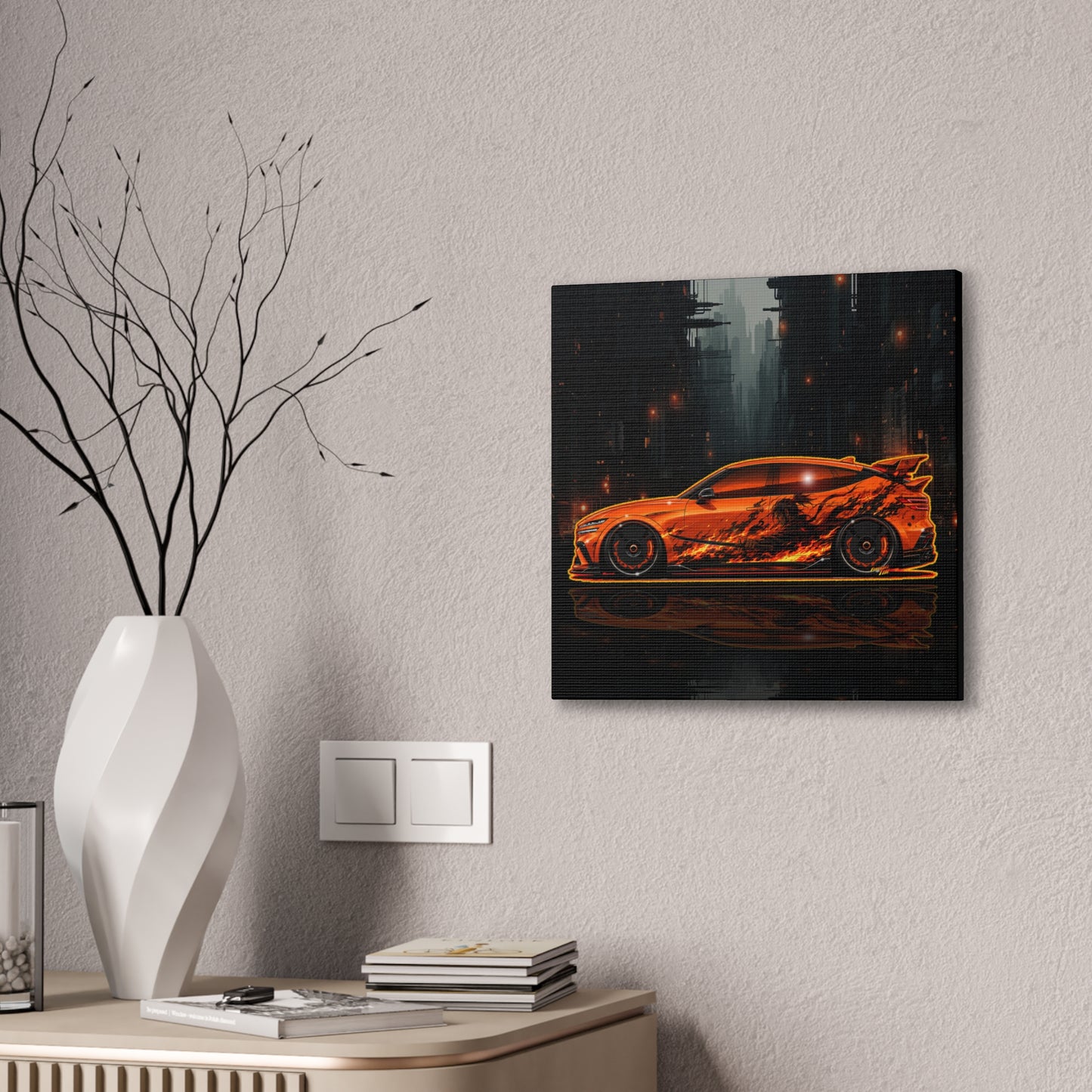 GENESIS MAGMA 2027 Custom Collectible Fireball Art Canvas Stretched Print
