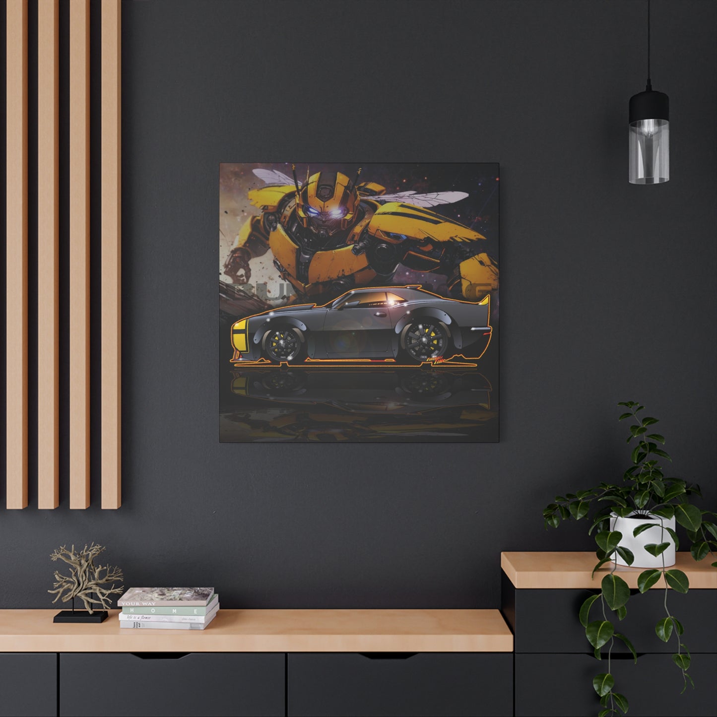 TRANSFORMERS BUMBLEBEE 1967 Camaro Fireball Art Canvas Print