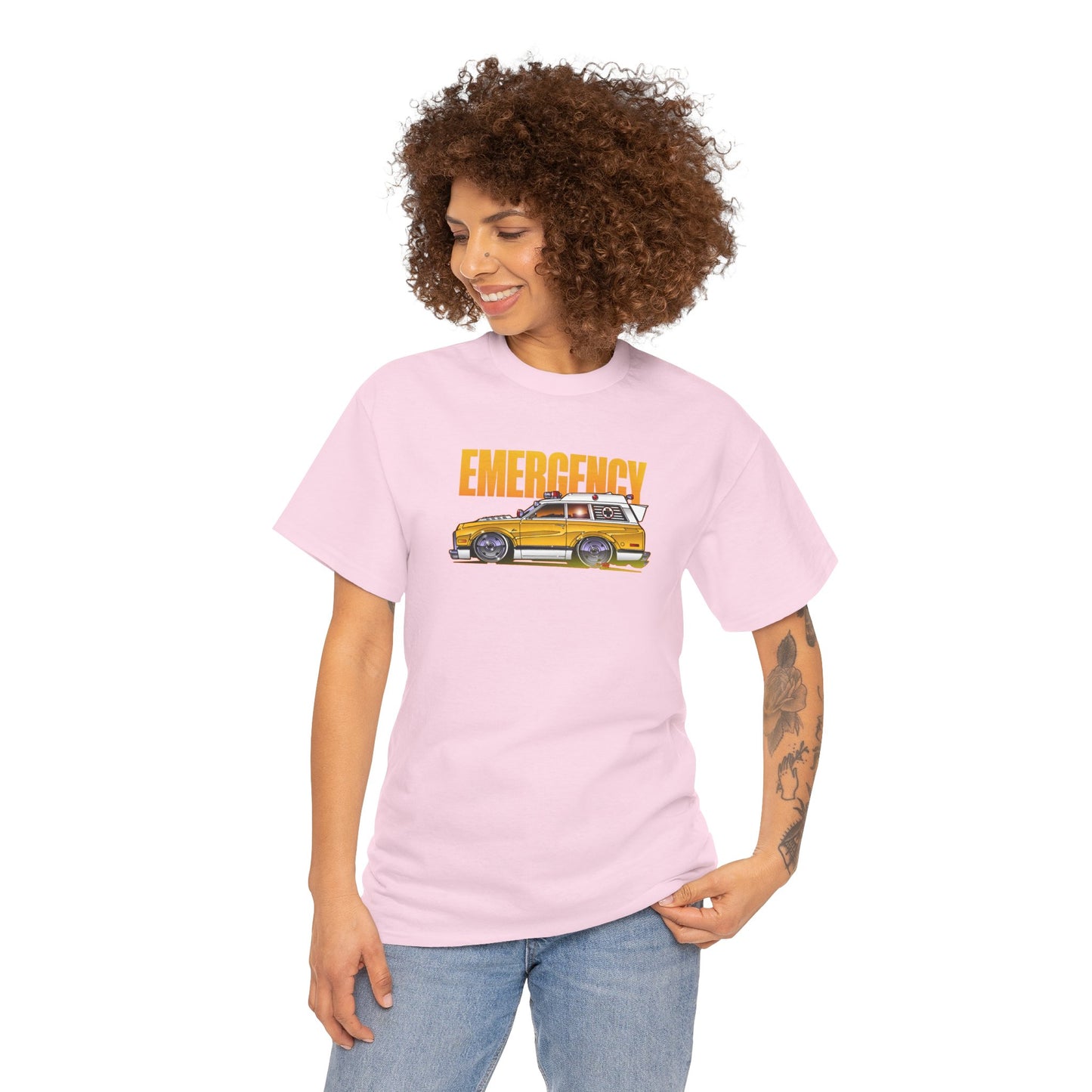 EMERGENCY TV Show 1970 Chevy Suburban AMBULANCE Concept Art Cotton Tee 11 Colors