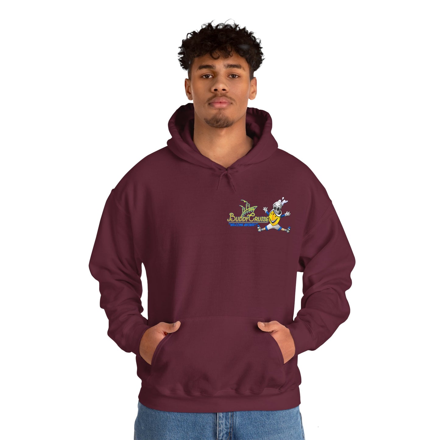BUDDY CRUISE Unisex Heavy Blend Hooded Sweatshirt in 9 Colors