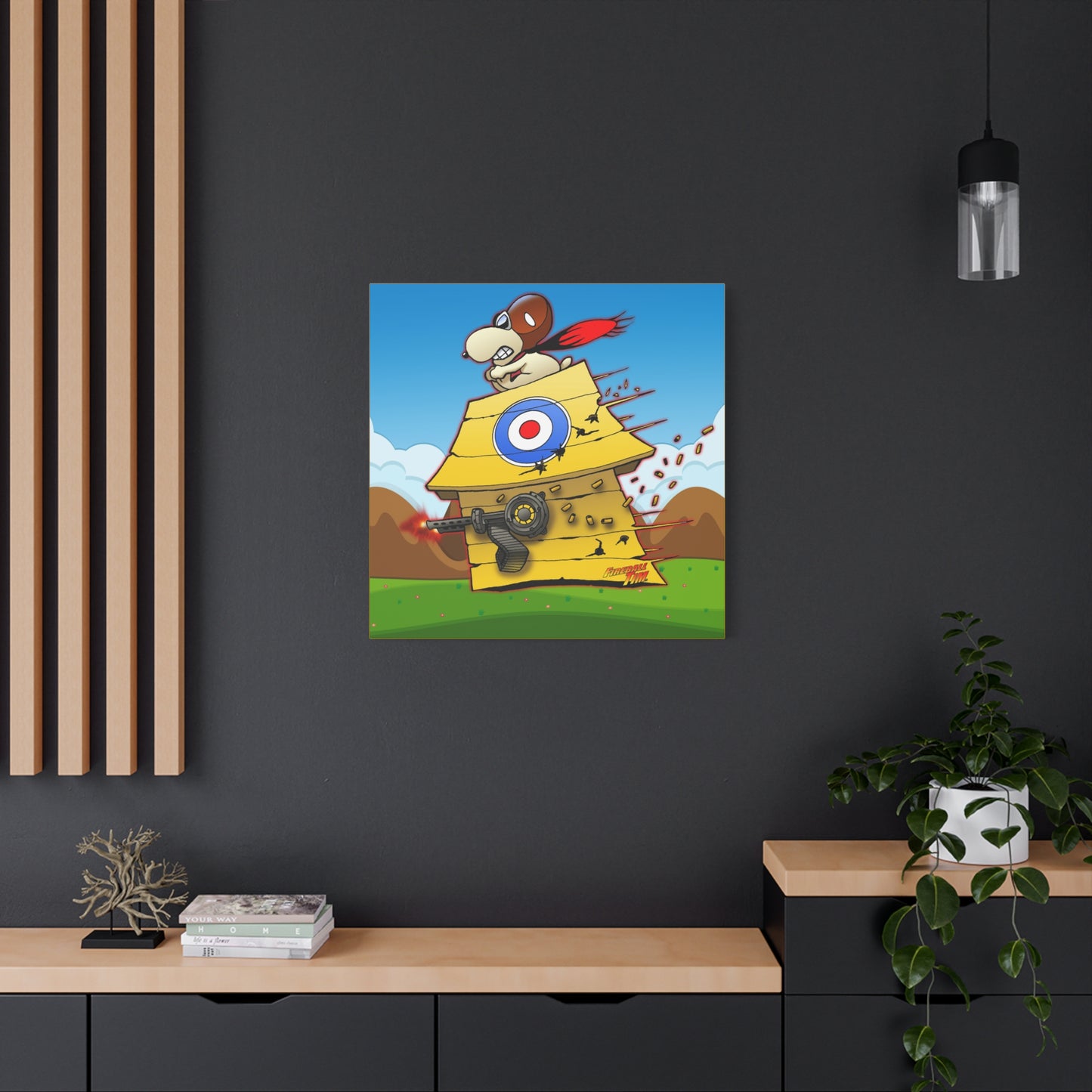 SNOOPY DOGHOUSE DOGFIGHT Collectible Canvas Print 3 Sizes