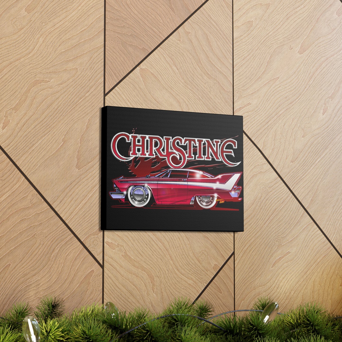 CHRISTINE Movie Car 1958 Plymouth Fury Concept Art Canvas Print 11x14