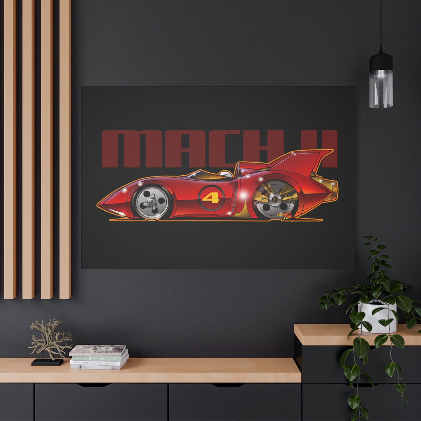 SPEED RACER MACH 4 Fireball Art Canvas Wall Print