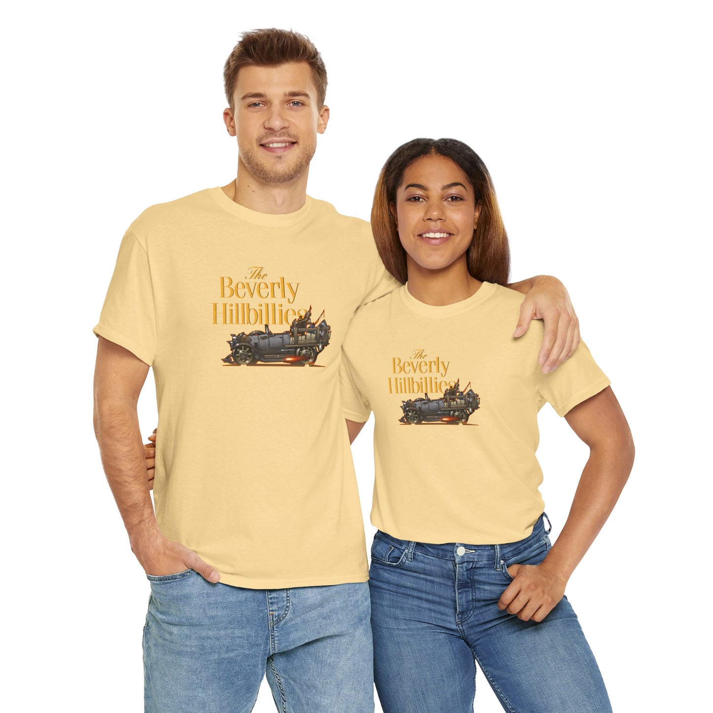 THE BEVERLY HILLBILLIES TV Show Jalopy Car Unisex Heavy Cotton Tee 12 Colors