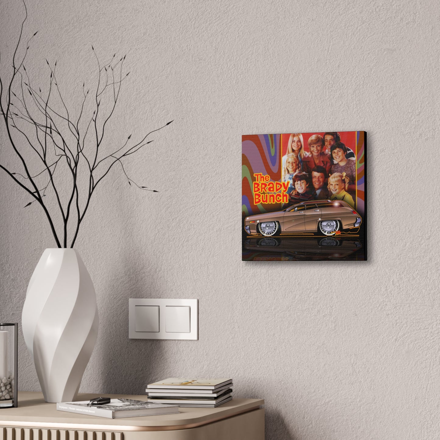 Canvas Art - THE BRADY BUNCH 1971 Plymouth Satelite Wagon Vintage Collectible 2 Sizes