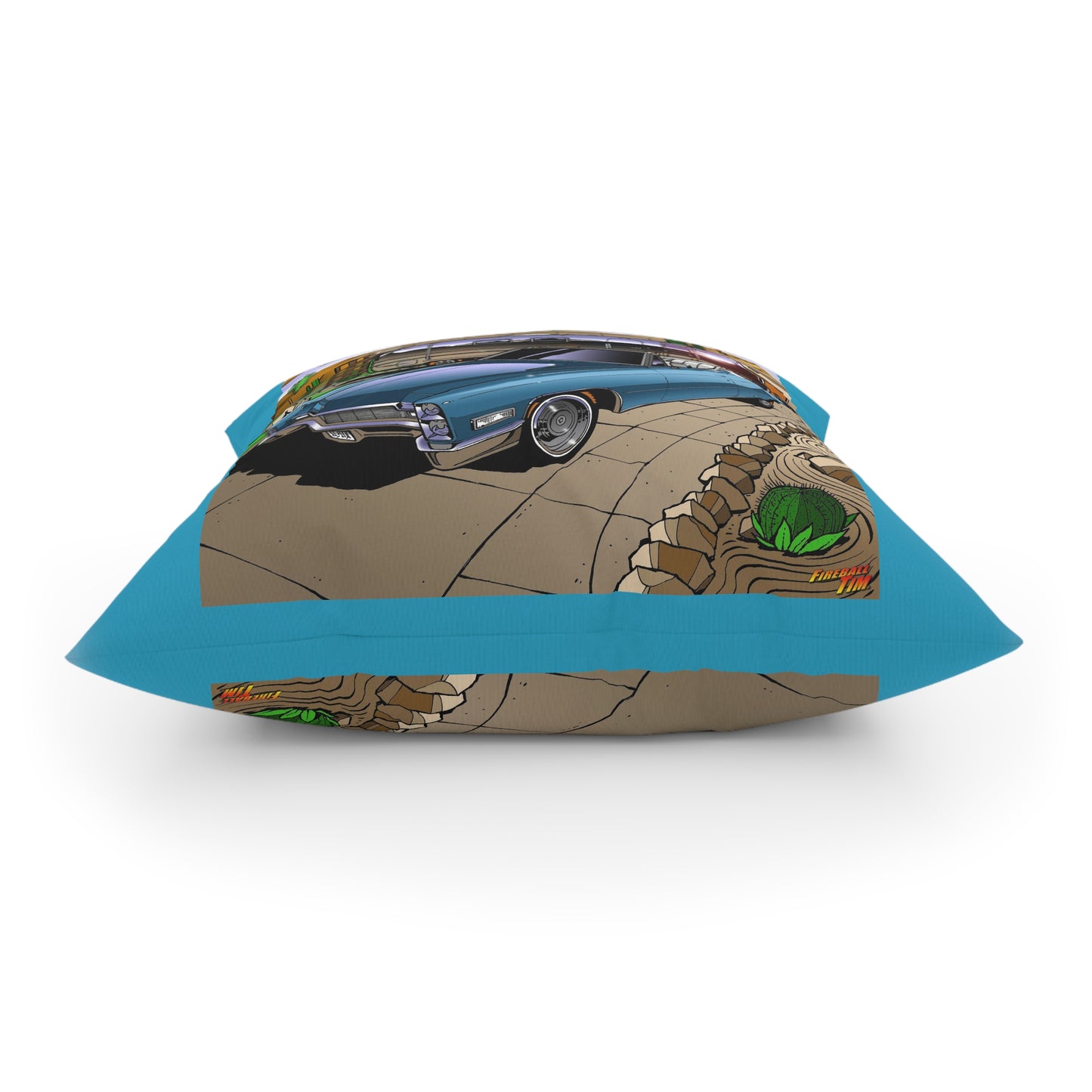 CADILLAC 1968 Vintage Airstream Trailer Broadcloth Pillow 4 Sizes