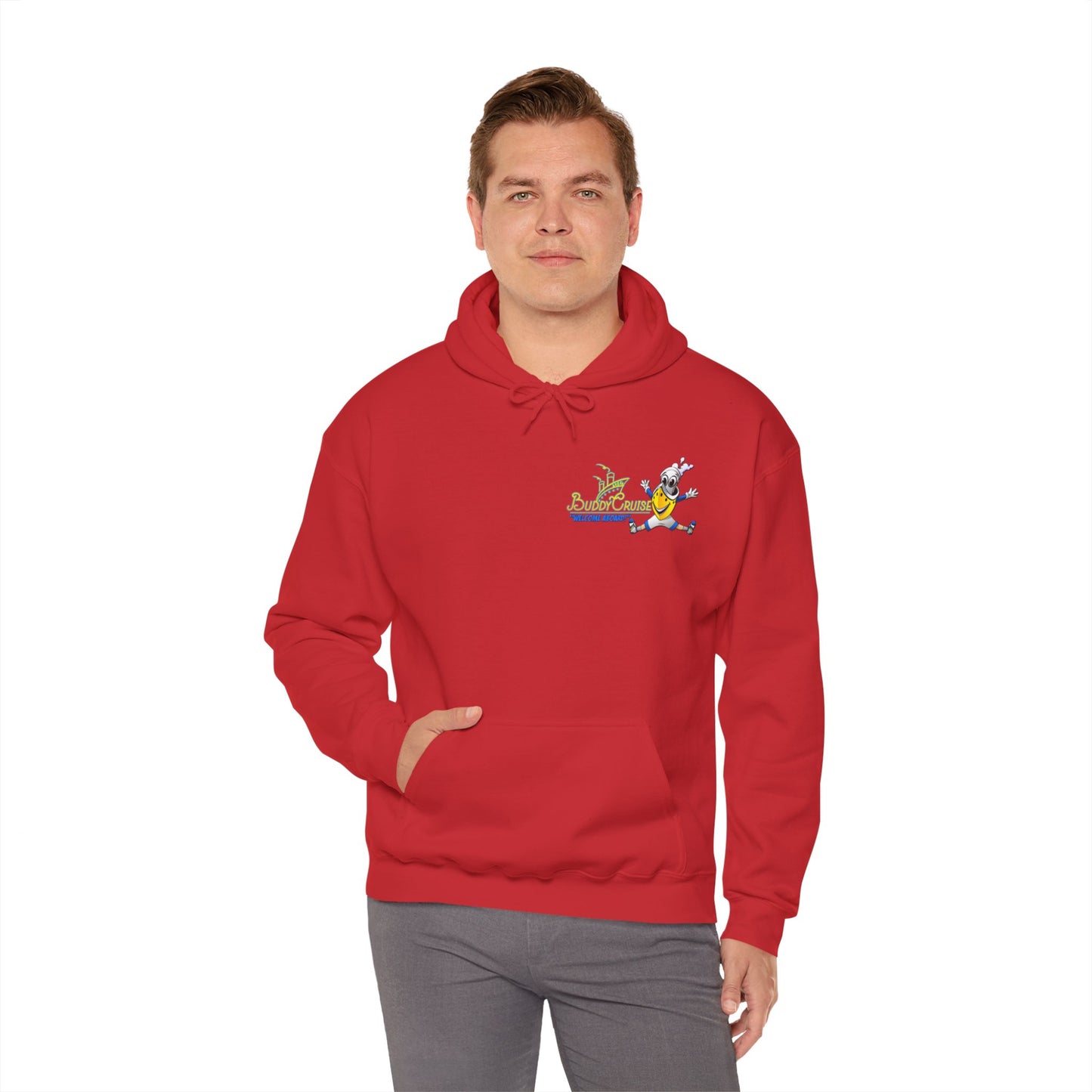 BUDDY CRUISE Unisex Heavy Blend Hooded Sweatshirt in 9 Colors