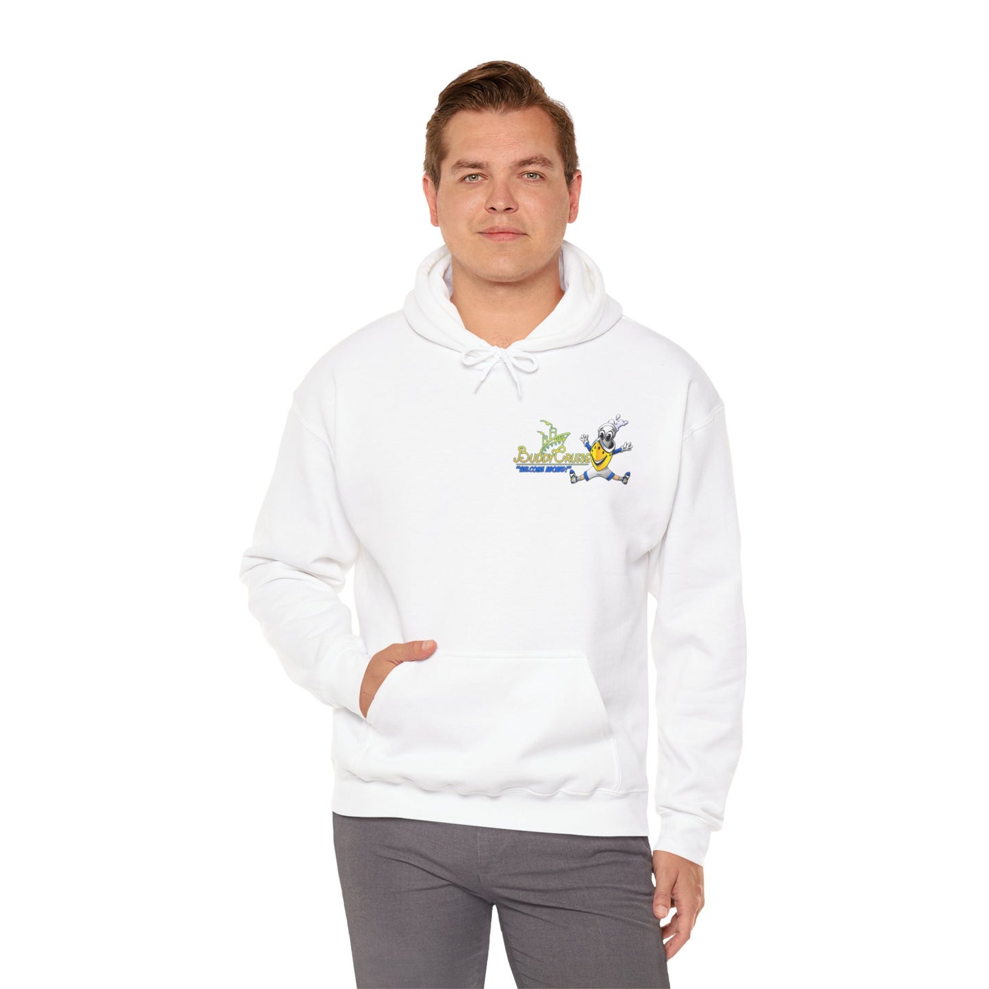 BUDDY CRUISE Unisex Heavy Blend Hooded Sweatshirt in 9 Colors