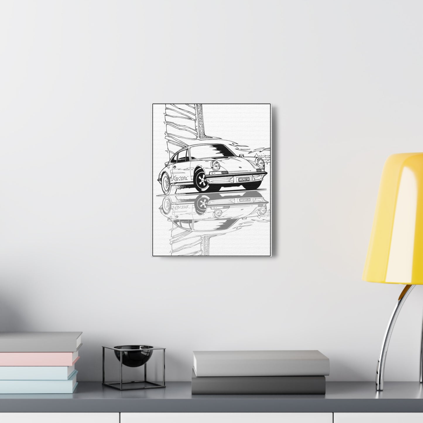 PORSCHE 911RS 1973 Canvas Gallery Custom Car Art Print 11x14