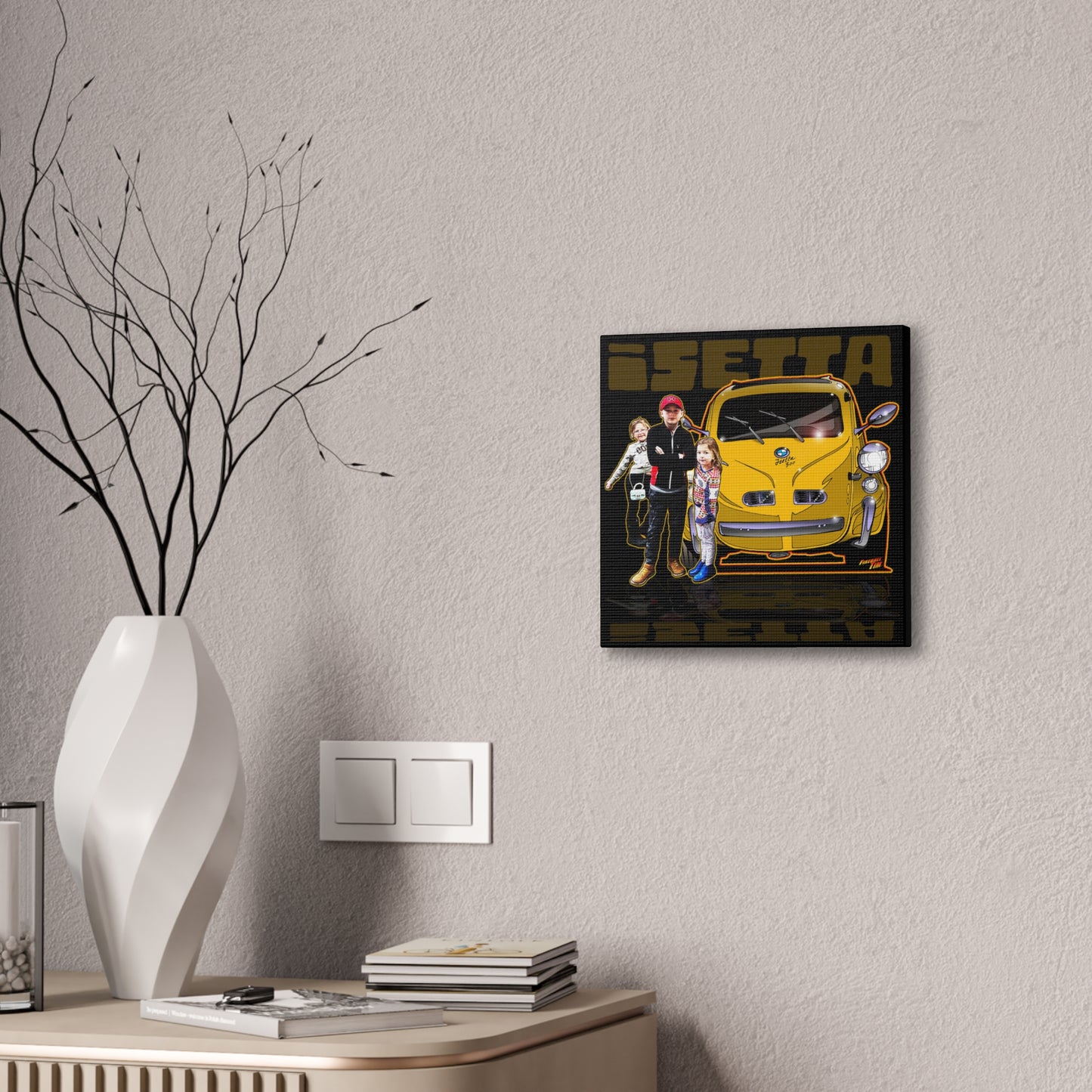 BMW ISETTA KIDS Canvas Art Wall Print - 2 Sizes