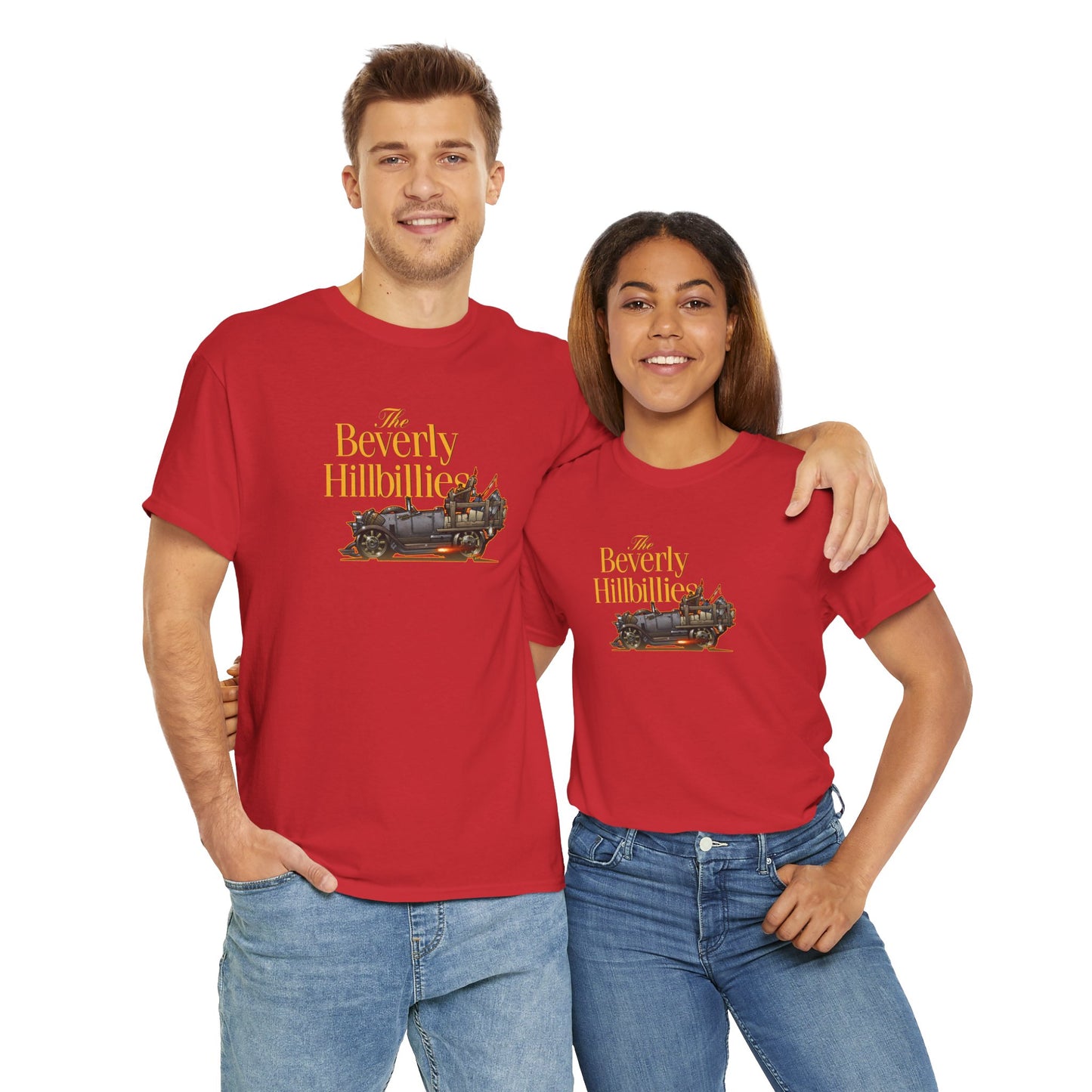 THE BEVERLY HILLBILLIES TV Show Jalopy Car Unisex Heavy Cotton Tee 12 Colors