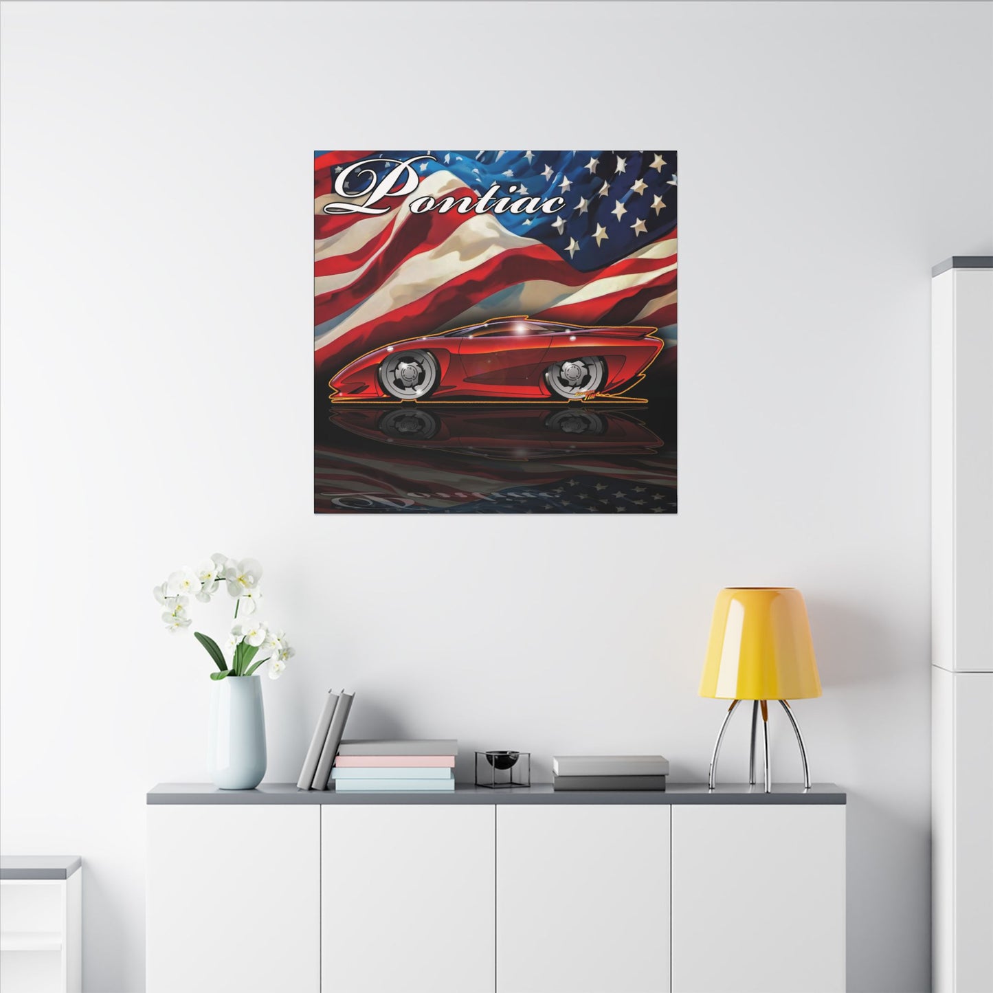 PONTIAC BANSHEE Concept Car Collectible Fireball Art Canvas Print