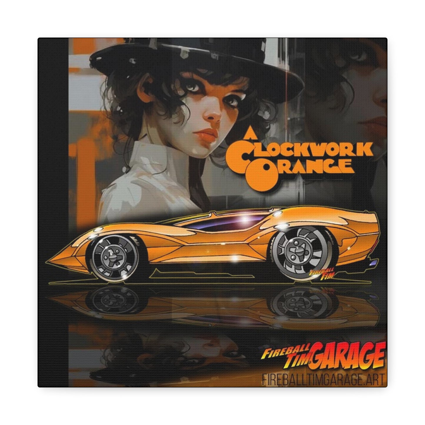 A CLOCKWORK ORANGE Movie Car Art Canvas Gallery Garage Art Print 12x12