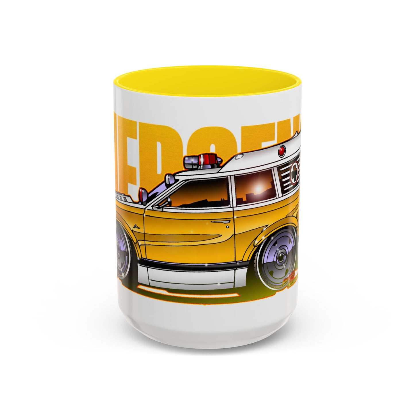 EMERGENCY TV Show 1970 Chevy Suburban AMBULANCE Collectible Coffee Mug - 2 Sizes