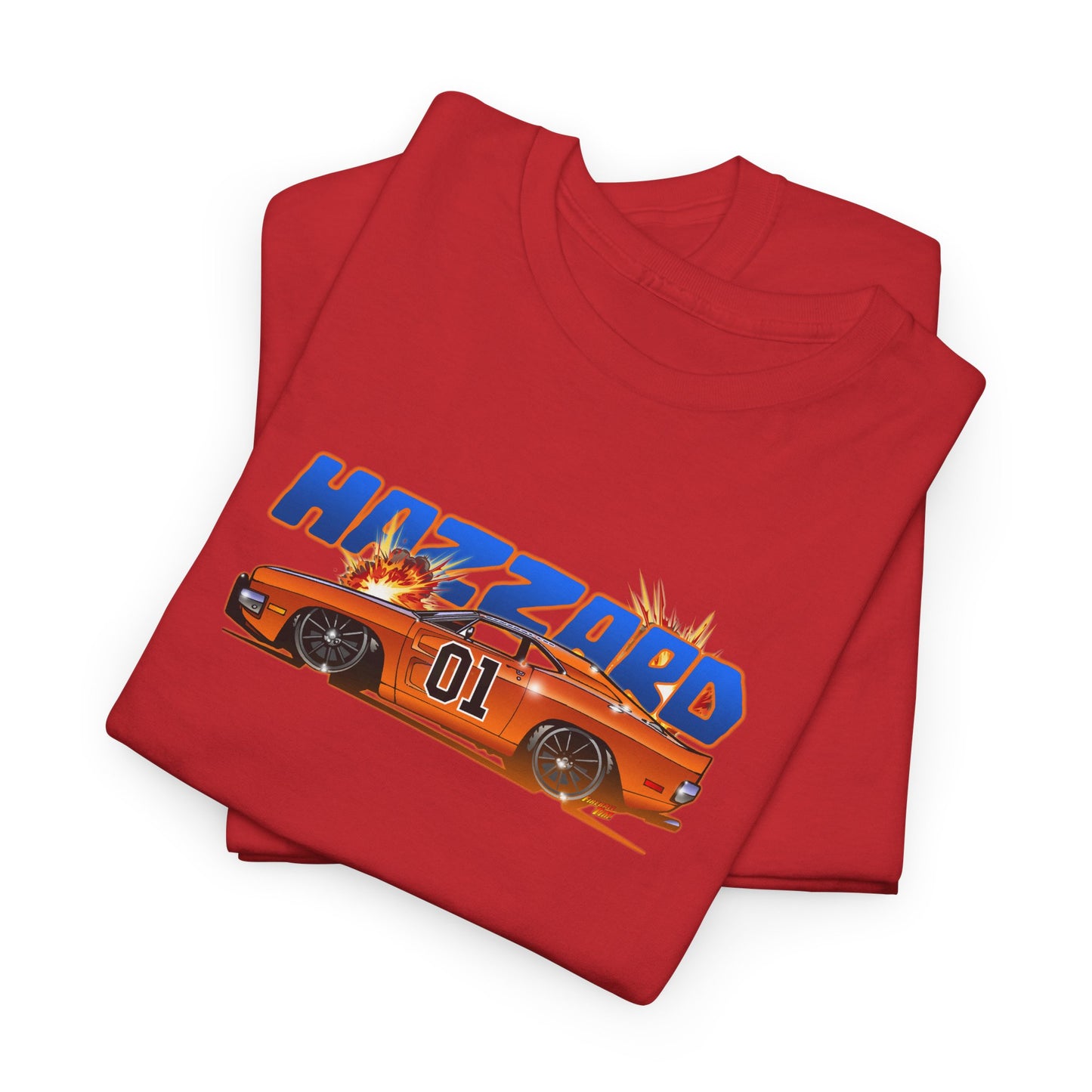 DUKES OF HAZZARD General Lee Dodge Charger Heavy Cotton Tee Shirt 12 Colors