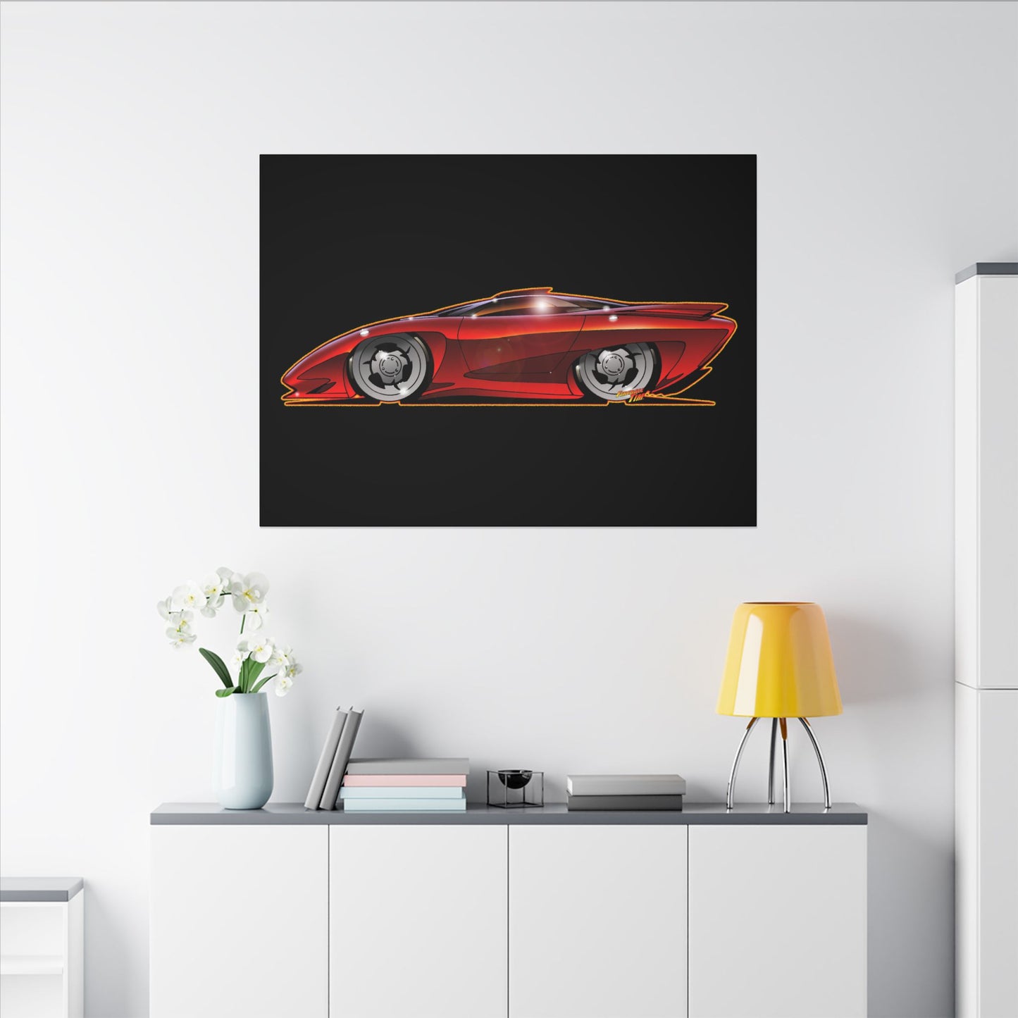 PONTIAC BANSHEE Concept Car Collectible Fireball Art Canvas Print