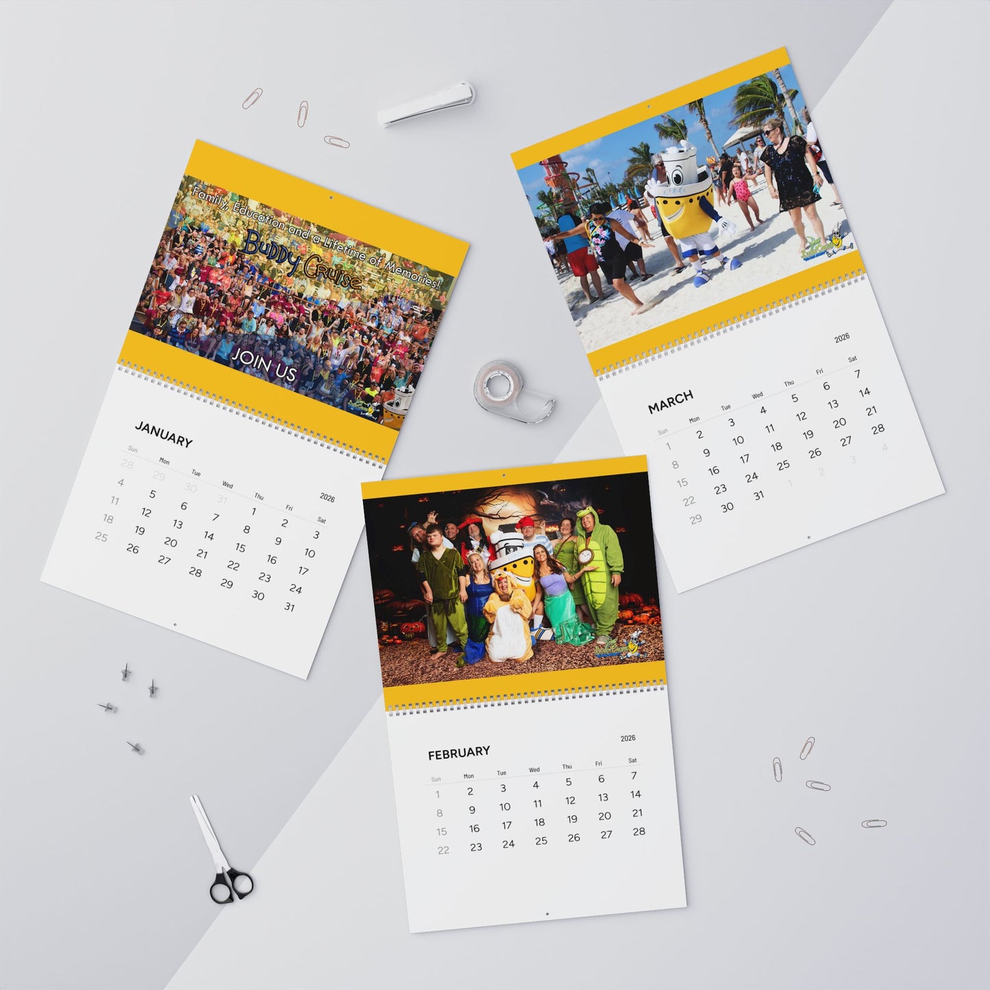 BUDDY CRUISE 2026 Calendar - 2 Sizes