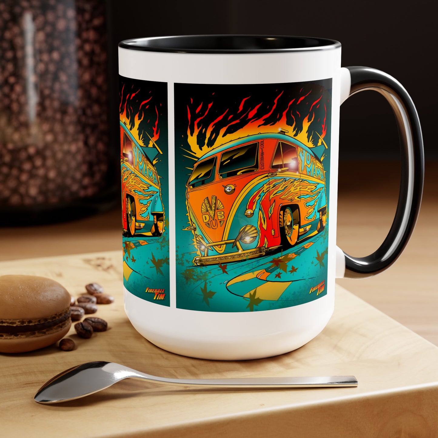 CUSTOM VOLKSWAGEN BUS VW Concept Art Coffee Mug 15oz-Mug-Fireball Tim Garage