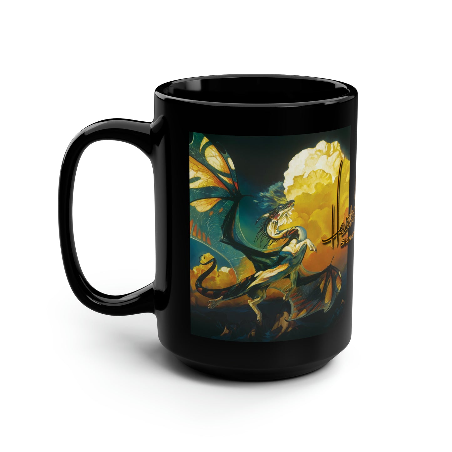Heather Edwards Signature Collection DRAGONFLY Black 15oz Mug-Mug-Fireball Tim Garage