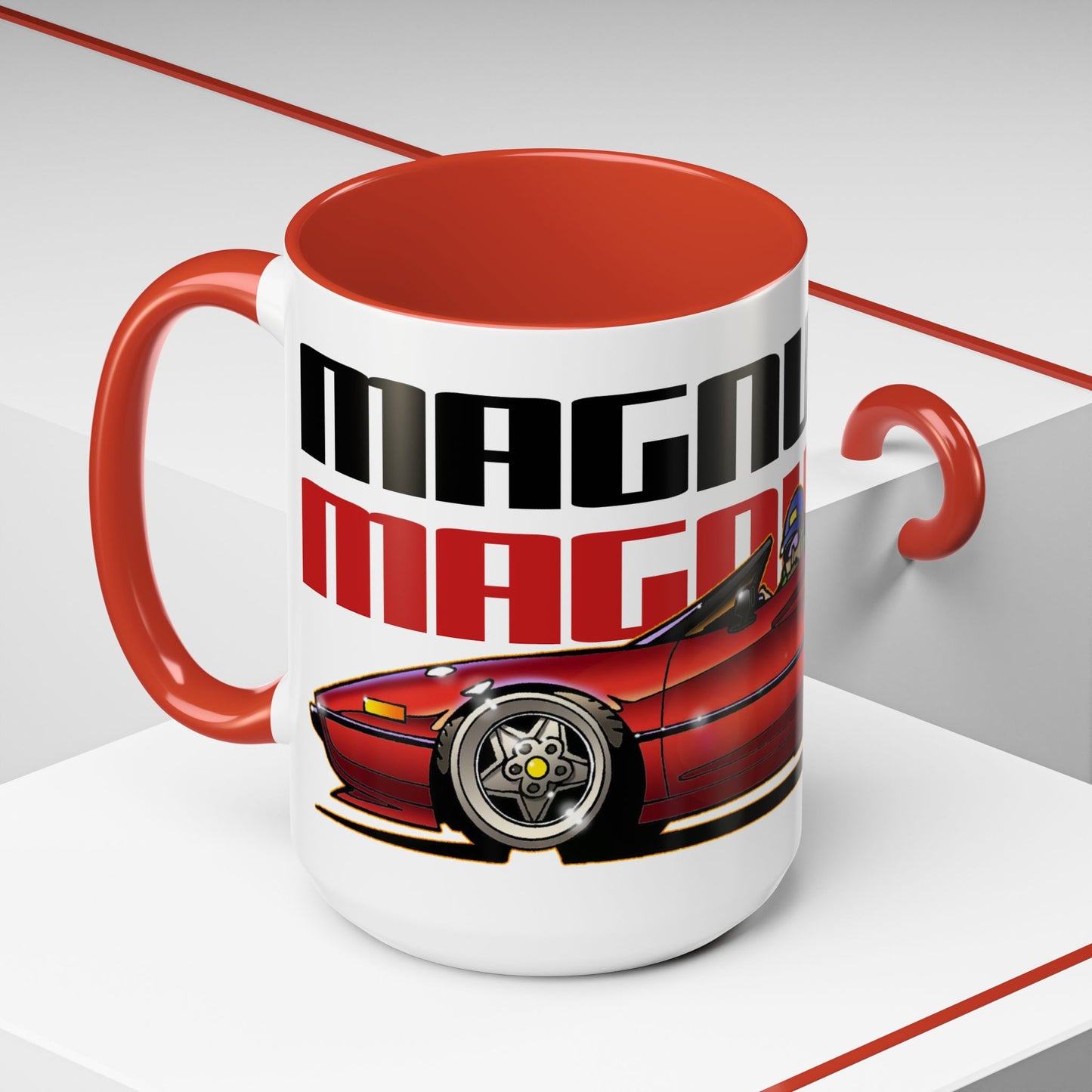 MAGNUM PI FERRARI 308 GTS Fireball Art Coffee Mug - 2 Colors