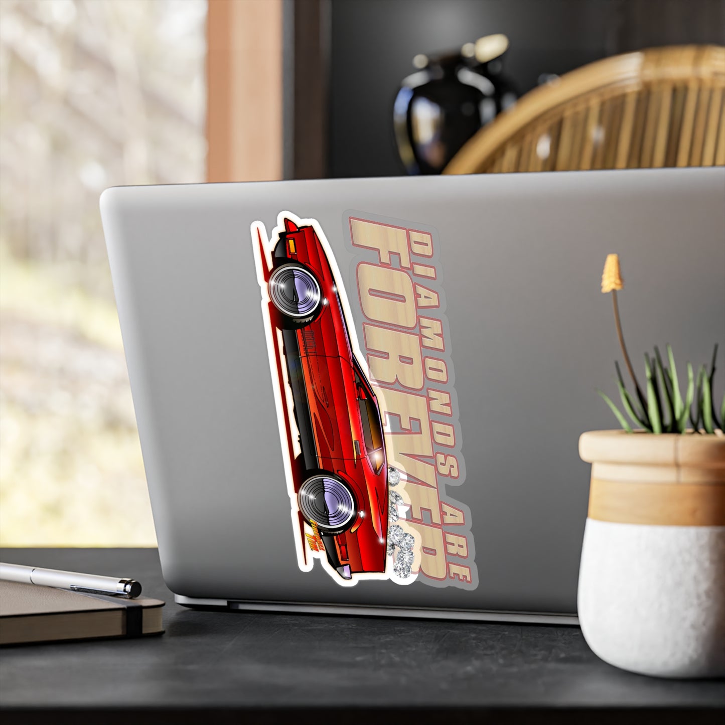 James Bond DIAMONDS ARE FOREVER 1971 Mustang Mach 1 Movie Car Stciker 10"