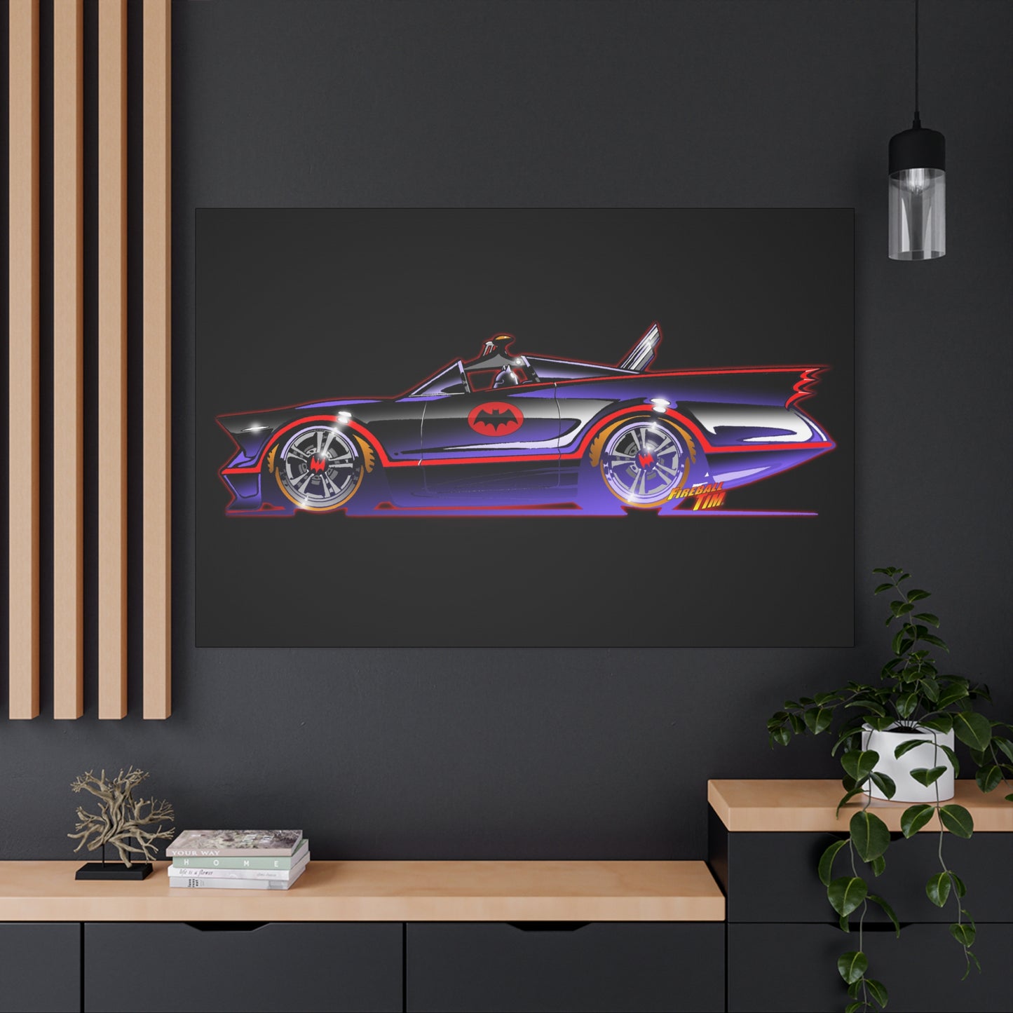 BATMOBILE 1966 BATMAN TV Car Canvas Art Print 11x14