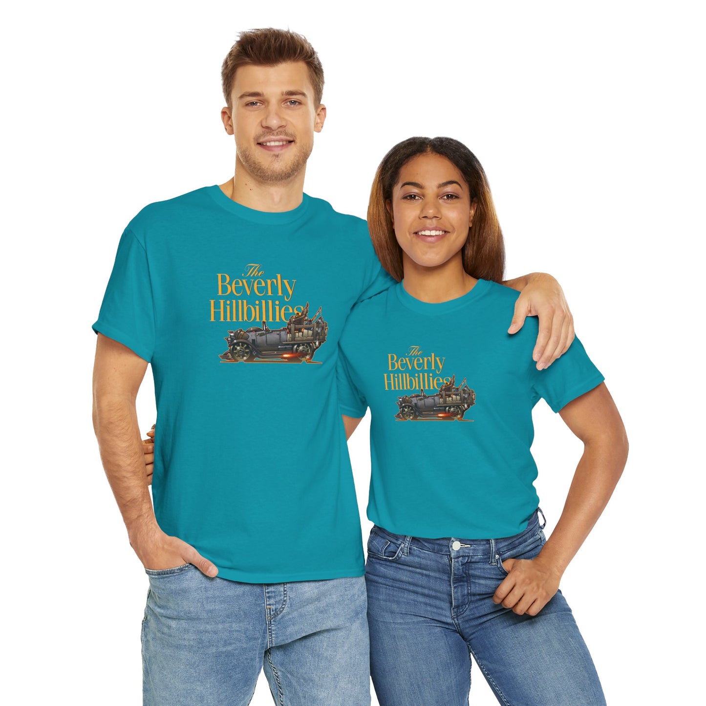 THE BEVERLY HILLBILLIES TV Show Jalopy Car Unisex Heavy Cotton Tee 12 Colors