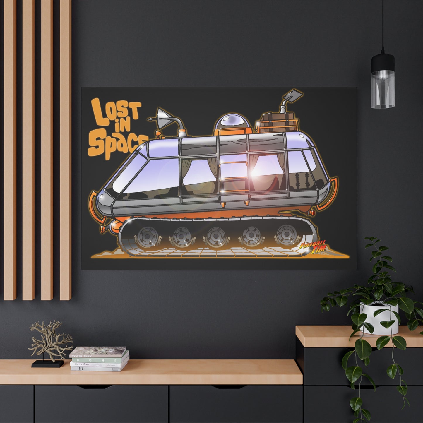 LOST in SPACE Classic TV Chariot Canva Art Wall Print