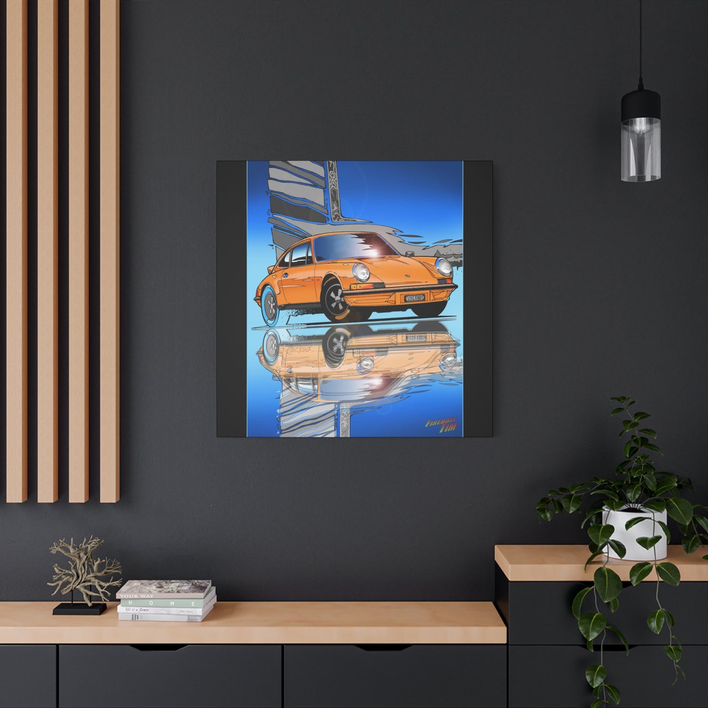 PORSCHE 911 CARRERA RSR IROC Fireball Art Canvas Print