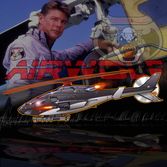 Airwolf Automotive Pop Culture Art by Fireball Tim Garage