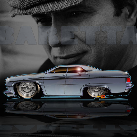 Baretta Automotive Pop Culture Art by Fireball Tim Garage